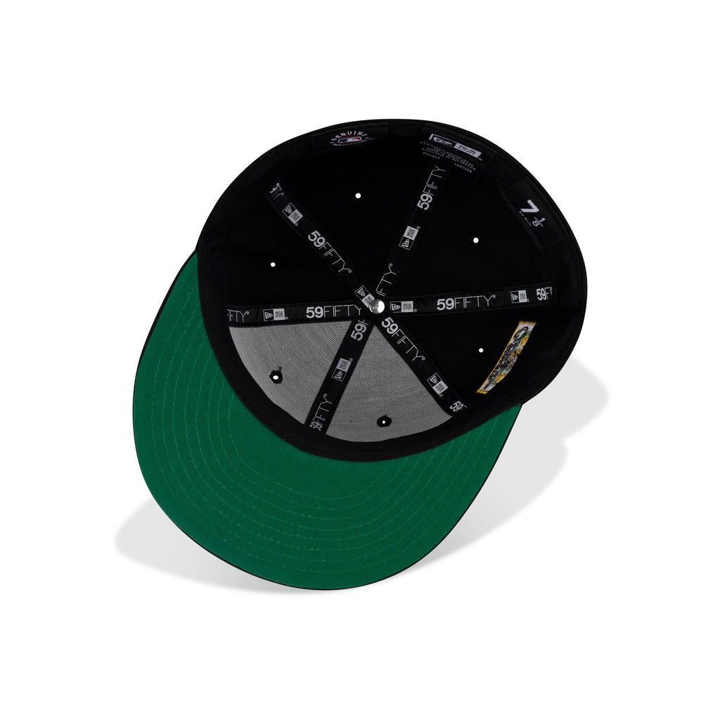 New Era Pittsburgh Pirates Fitted Green Bottom "Black Yellow" (Roberto Clemente Embroidery)