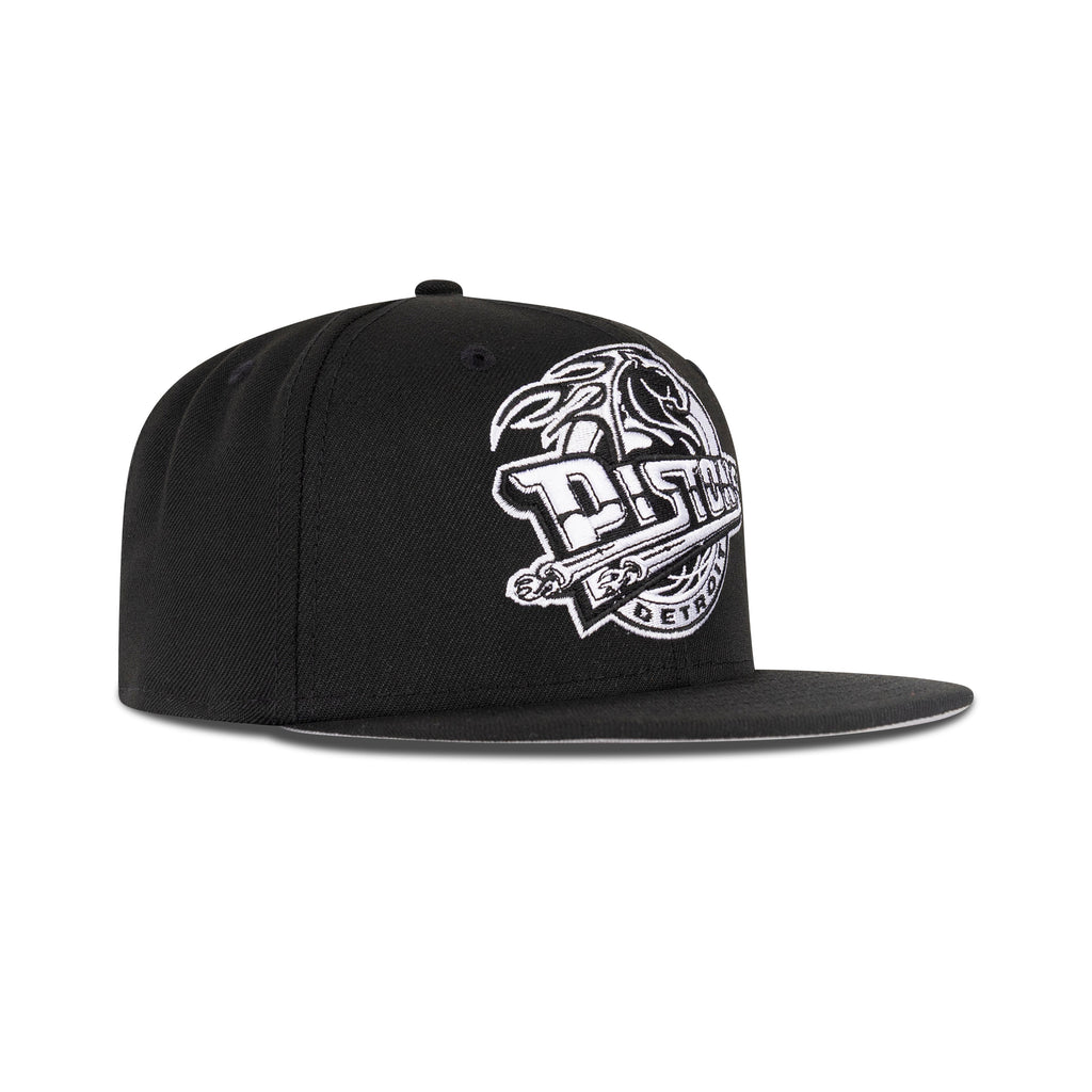New Era Detroit Pistons Fitted Grey Bottom "Black White"