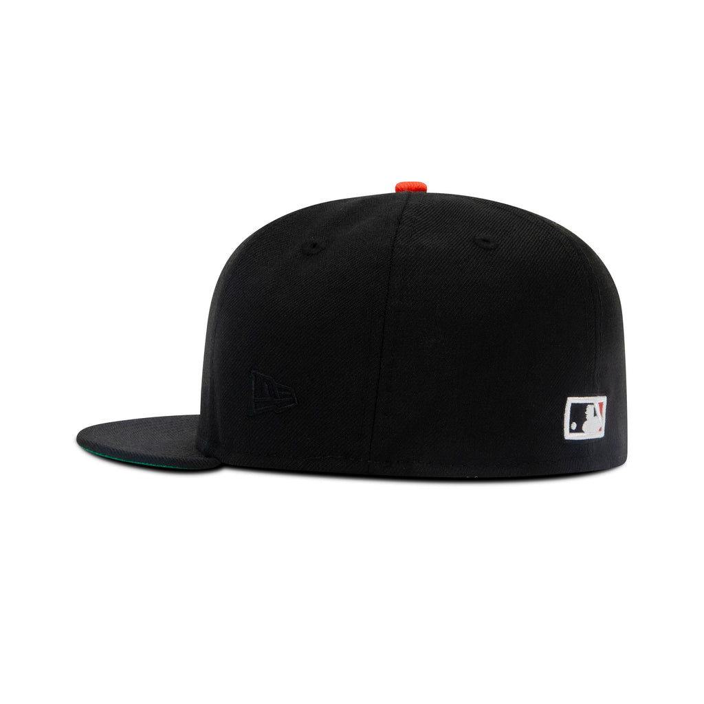New Era New York Giants Polo Stadium Fitted Green Bottom "Black Orange" (1954 Giants Embroidery)