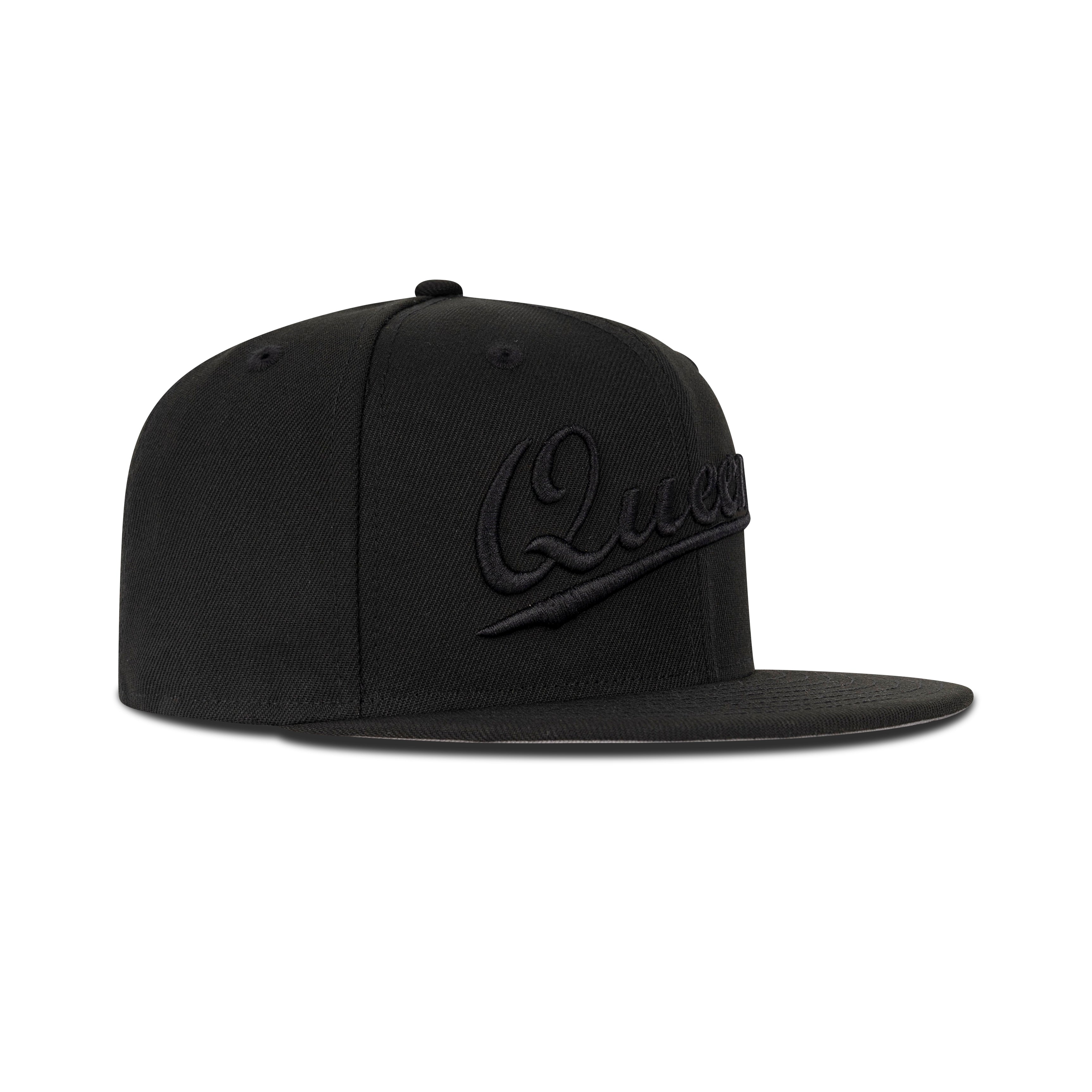 New Era Queens NY Fitted Grey Bottom "Black Black"