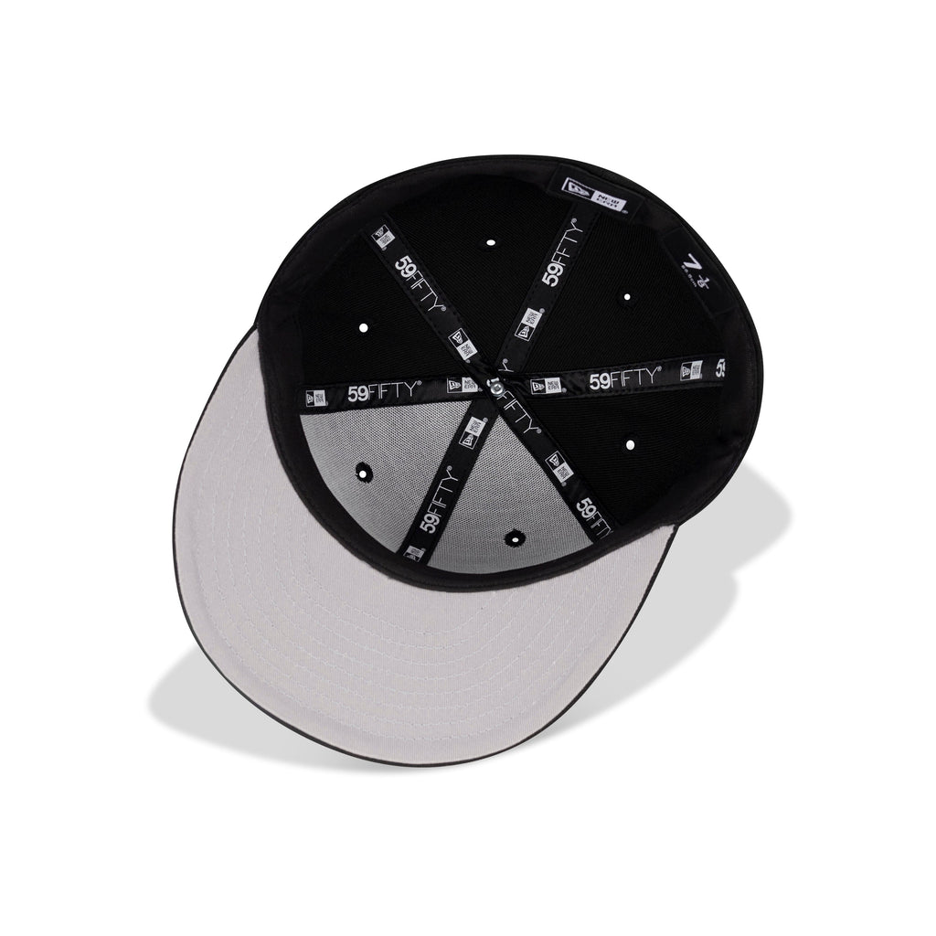 New Era Queens NY Fitted Grey Bottom "Black Black"