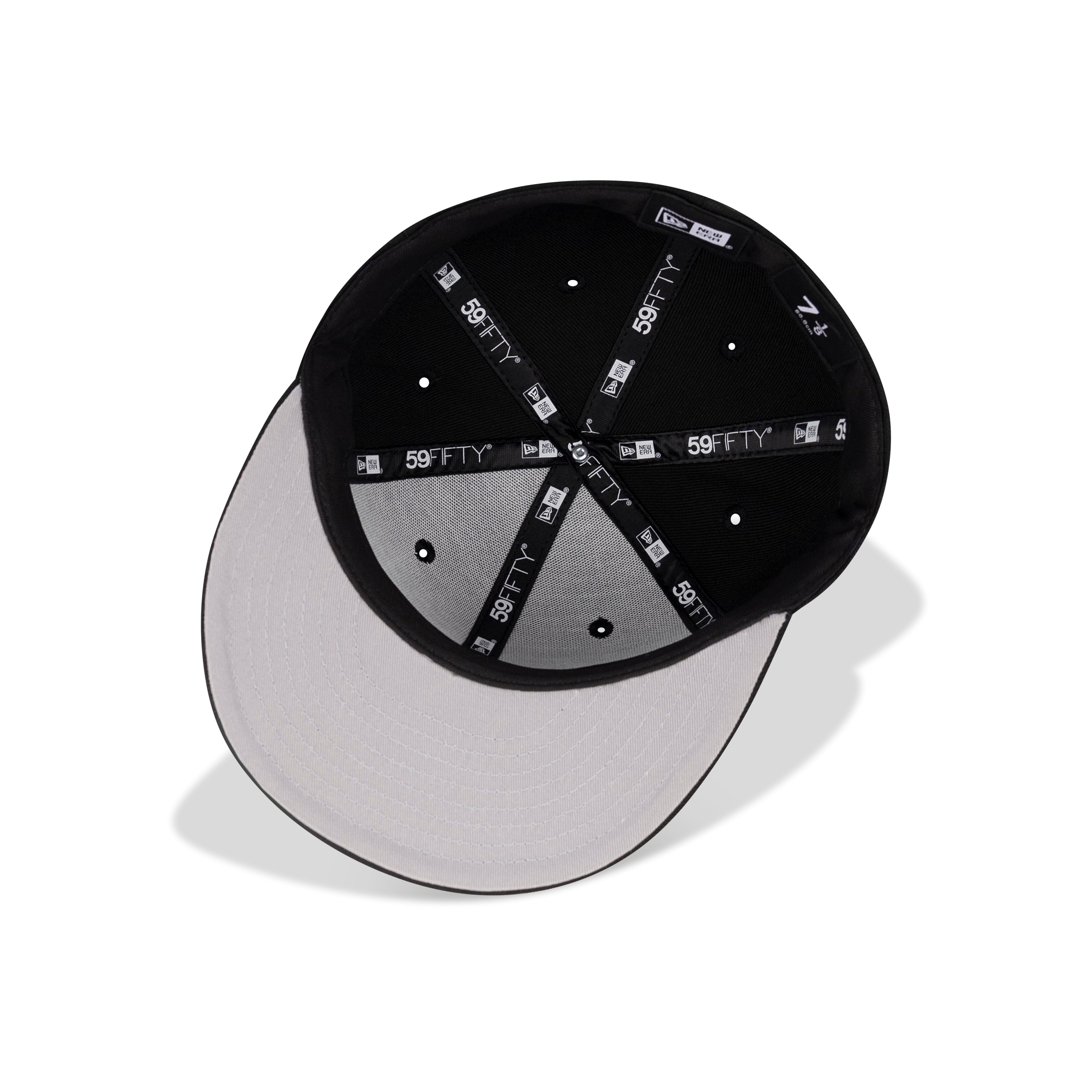 New Era Queens NY Fitted Grey Bottom "Black Black"