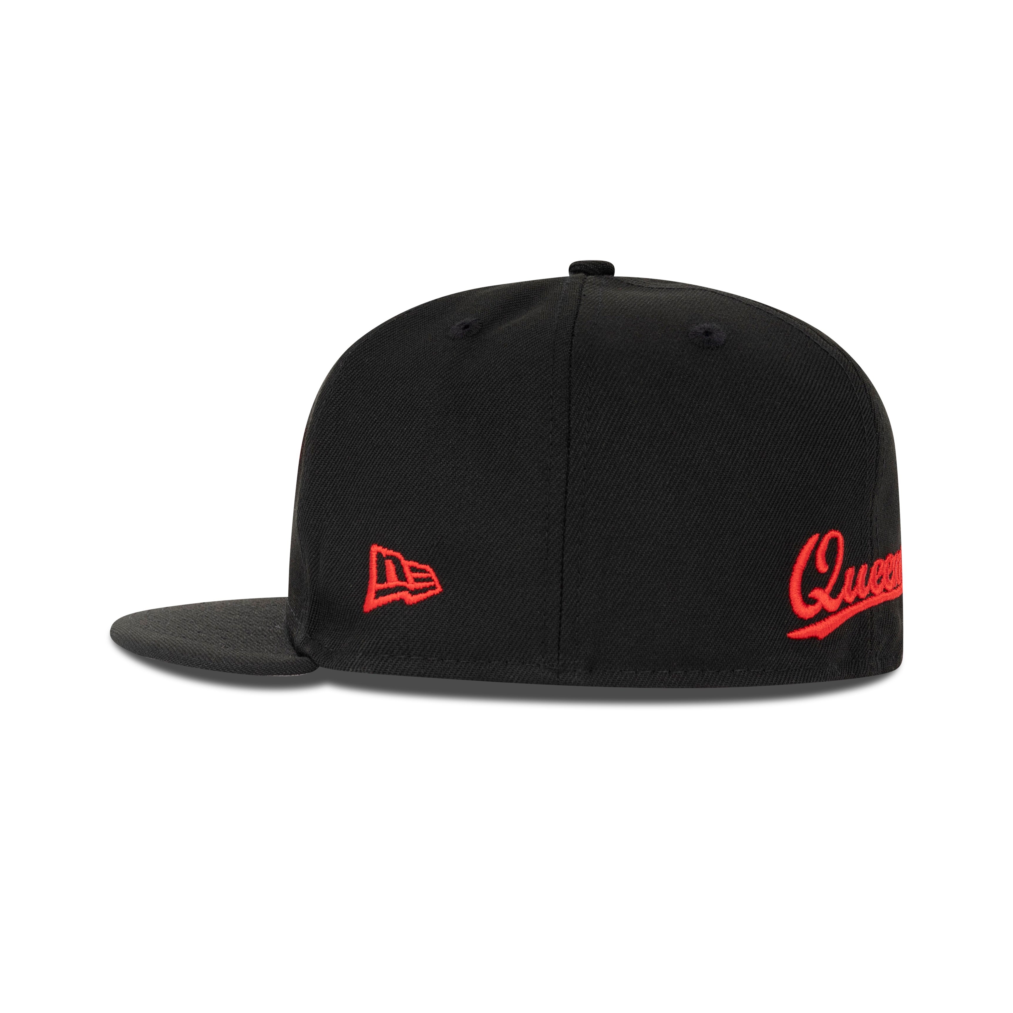 New Era Queens NY Fitted Grey Bottom "Black Red"