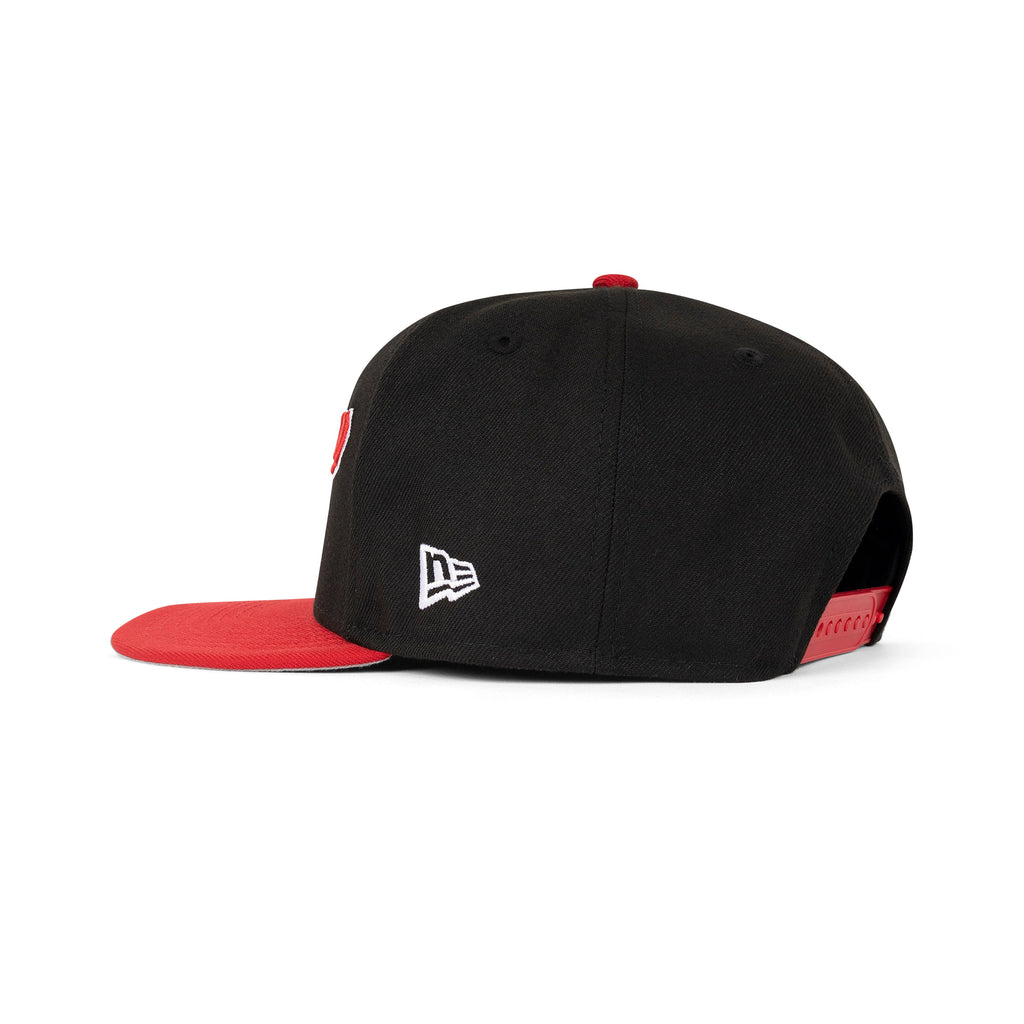 New Era Queens NY A-Frame Snapback Grey Bottom "Black Red White"