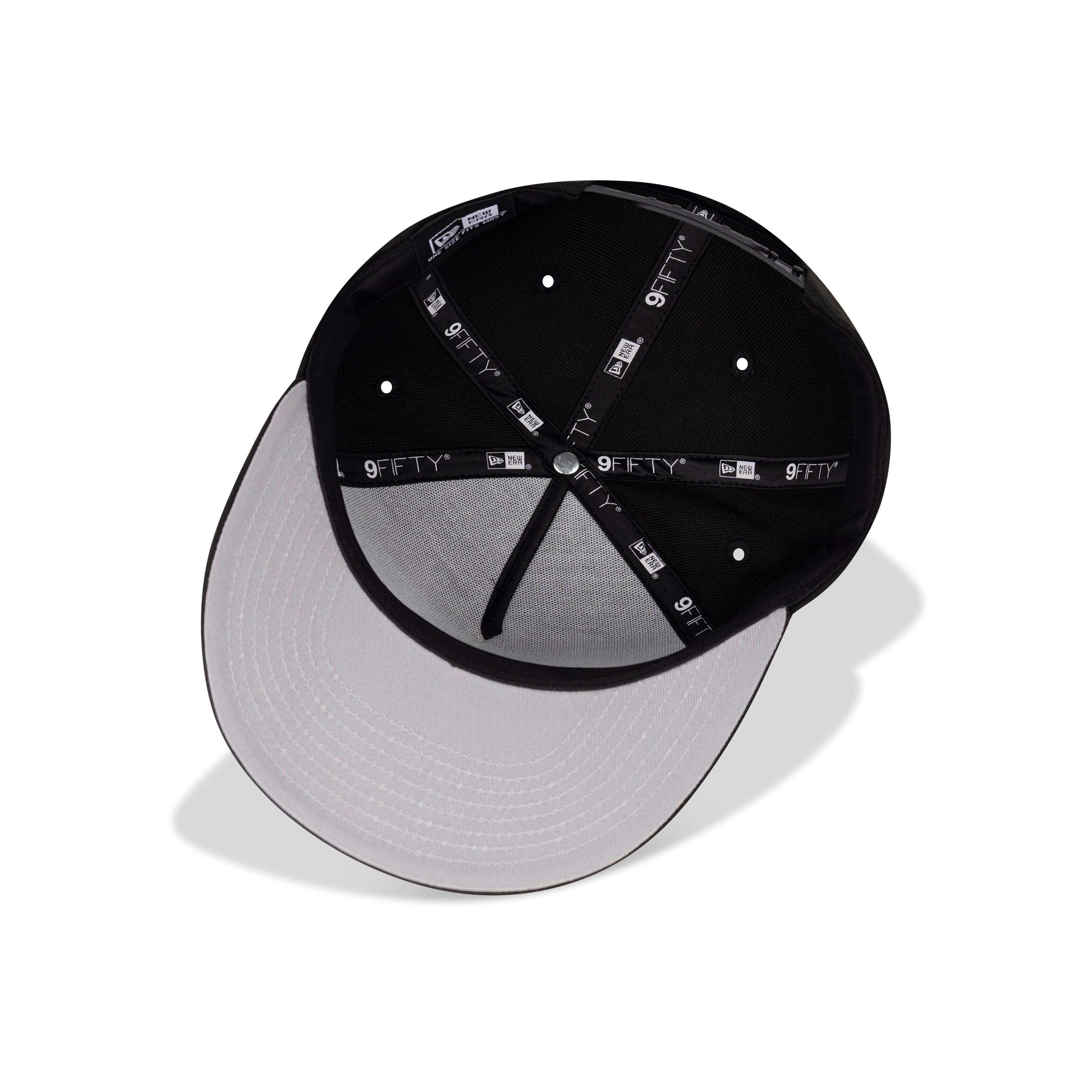 New Era Queens NY A-Frame Snapback Grey Bottom "Black White"