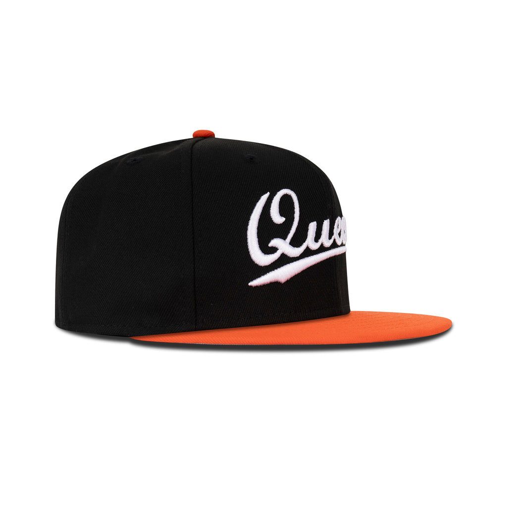 New Era Queens NY Fitted Grey Bottom "Black White Orange"