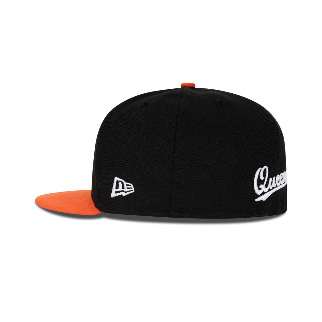 New Era Queens NY Fitted Grey Bottom "Black White Orange"