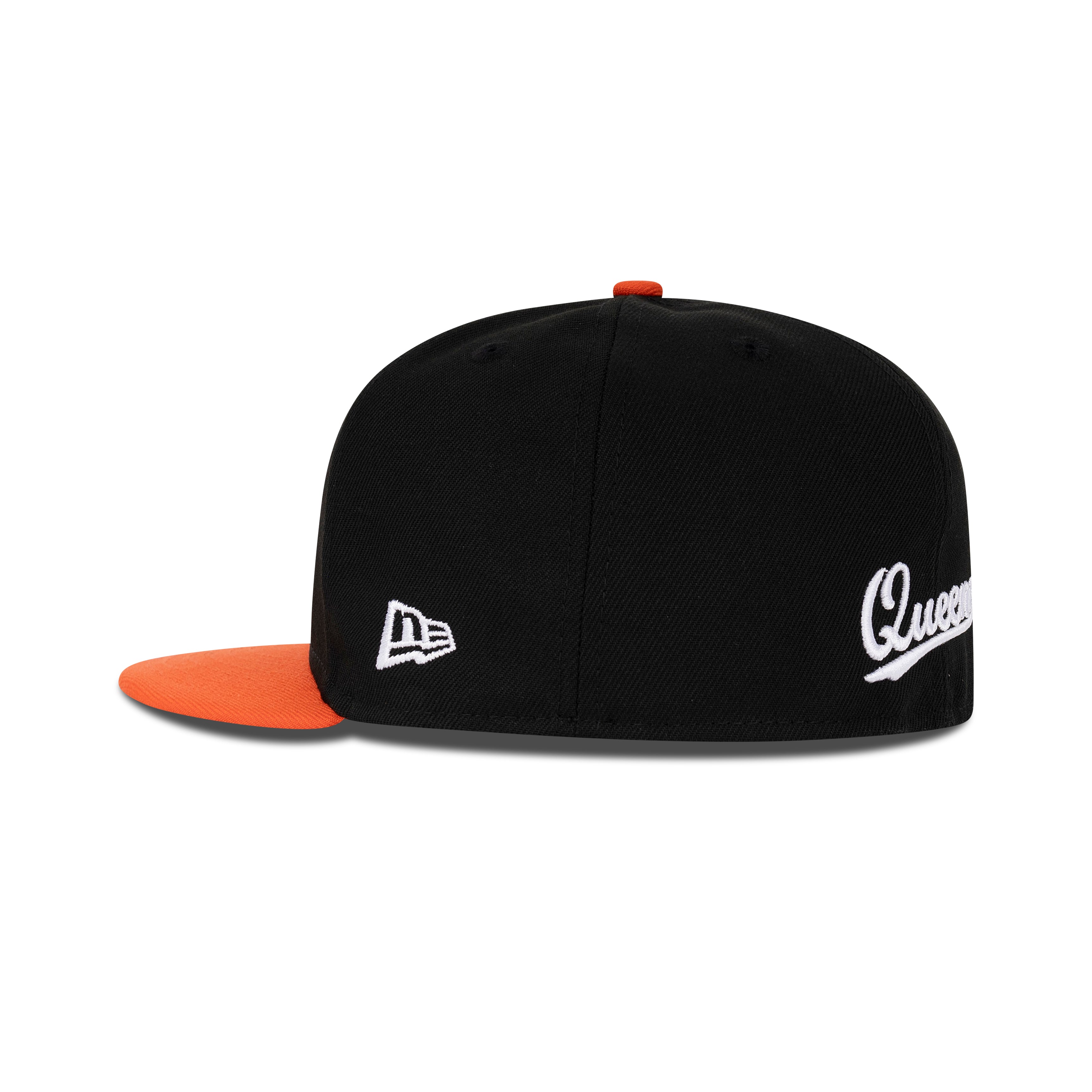 New Era Queens NY Fitted Grey Bottom "Black White Orange"