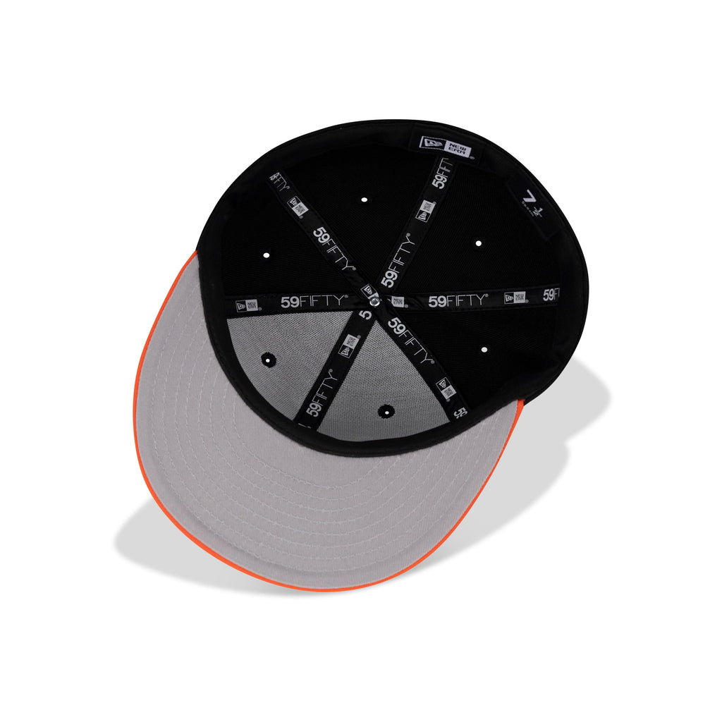 New Era Queens NY Fitted Grey Bottom "Black White Orange"