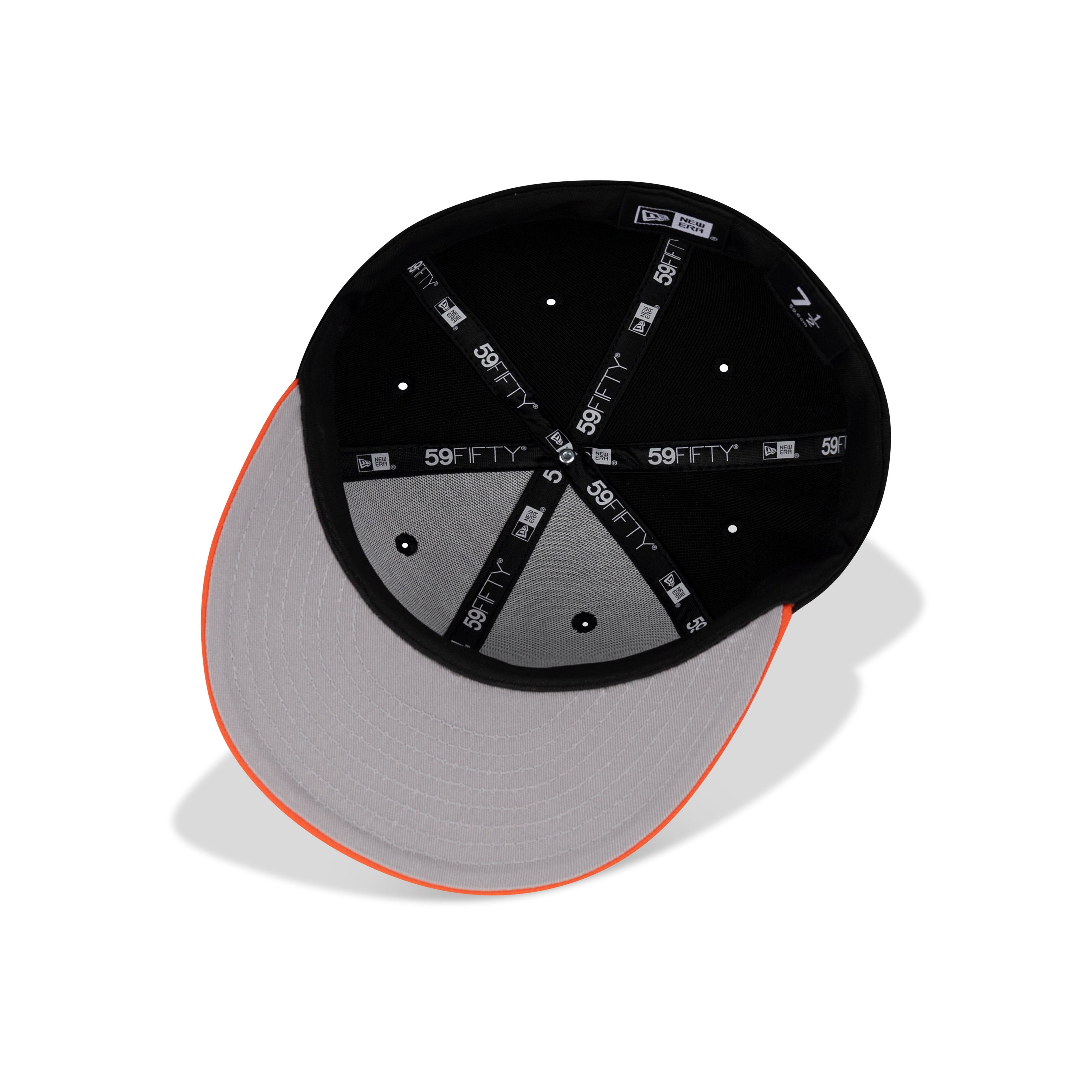 New Era Queens NY Fitted Grey Bottom "Black White Orange"