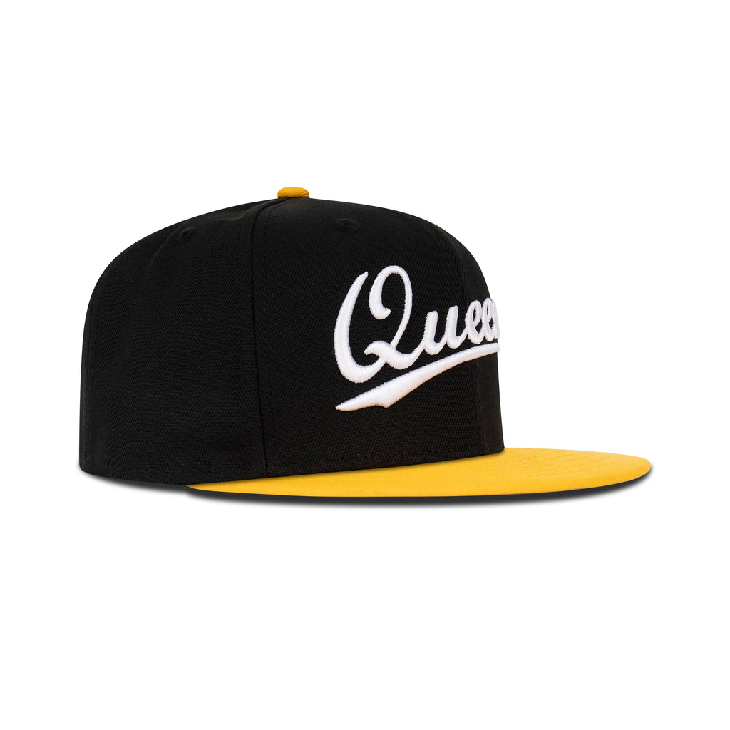 New Era Queens NY Fitted Grey Bottom "Black White Yellow"