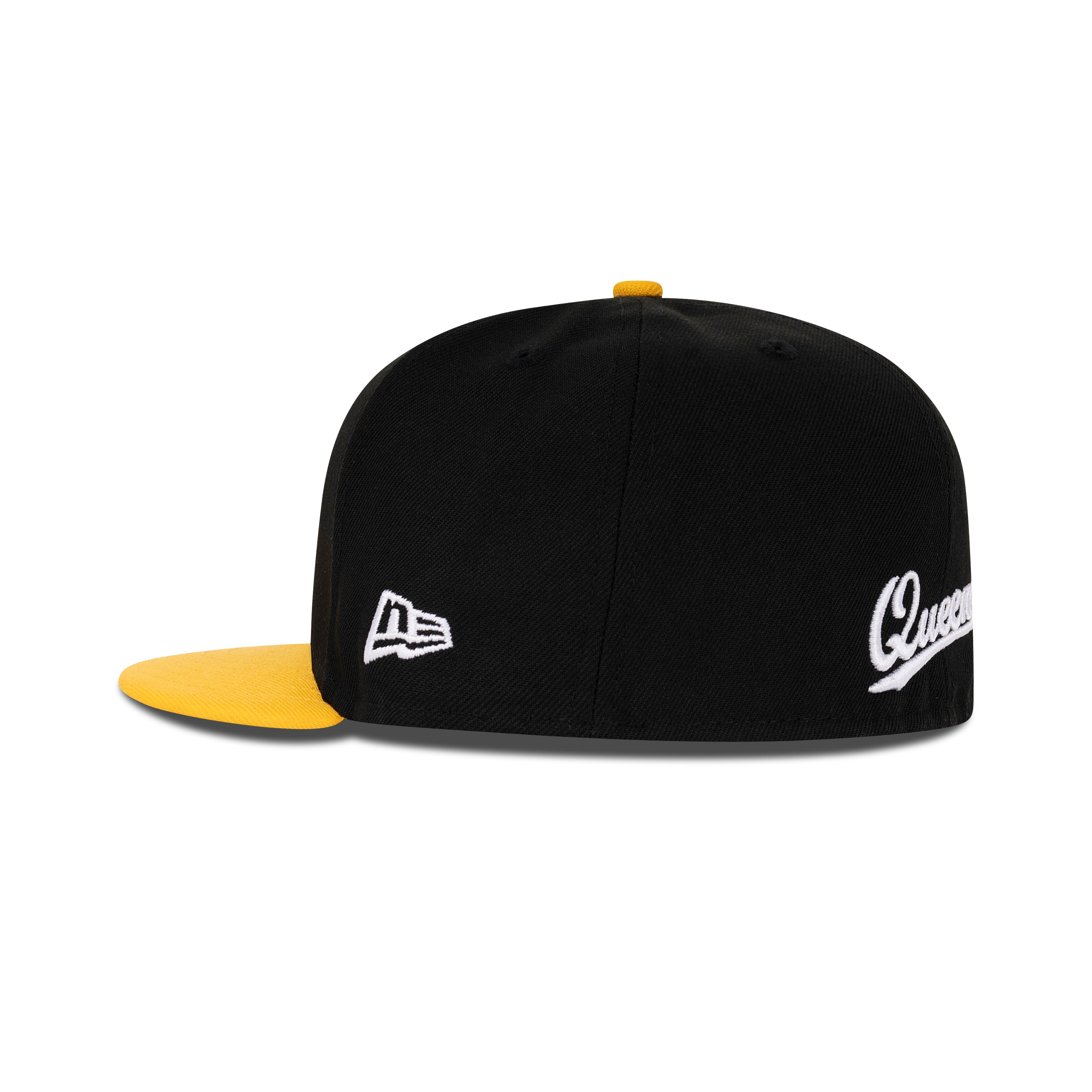 New Era Queens NY Fitted Grey Bottom "Black White Yellow"