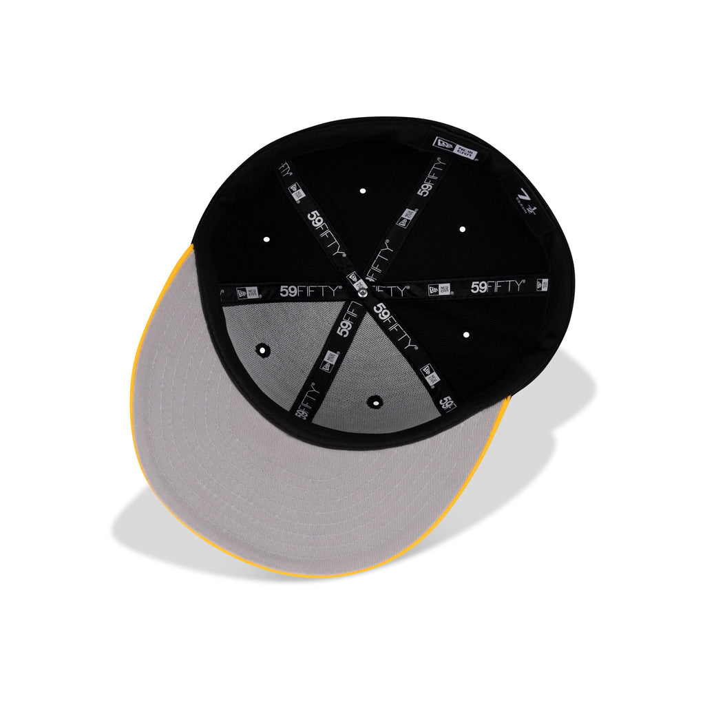 New Era Queens NY Fitted Grey Bottom "Black White Yellow"