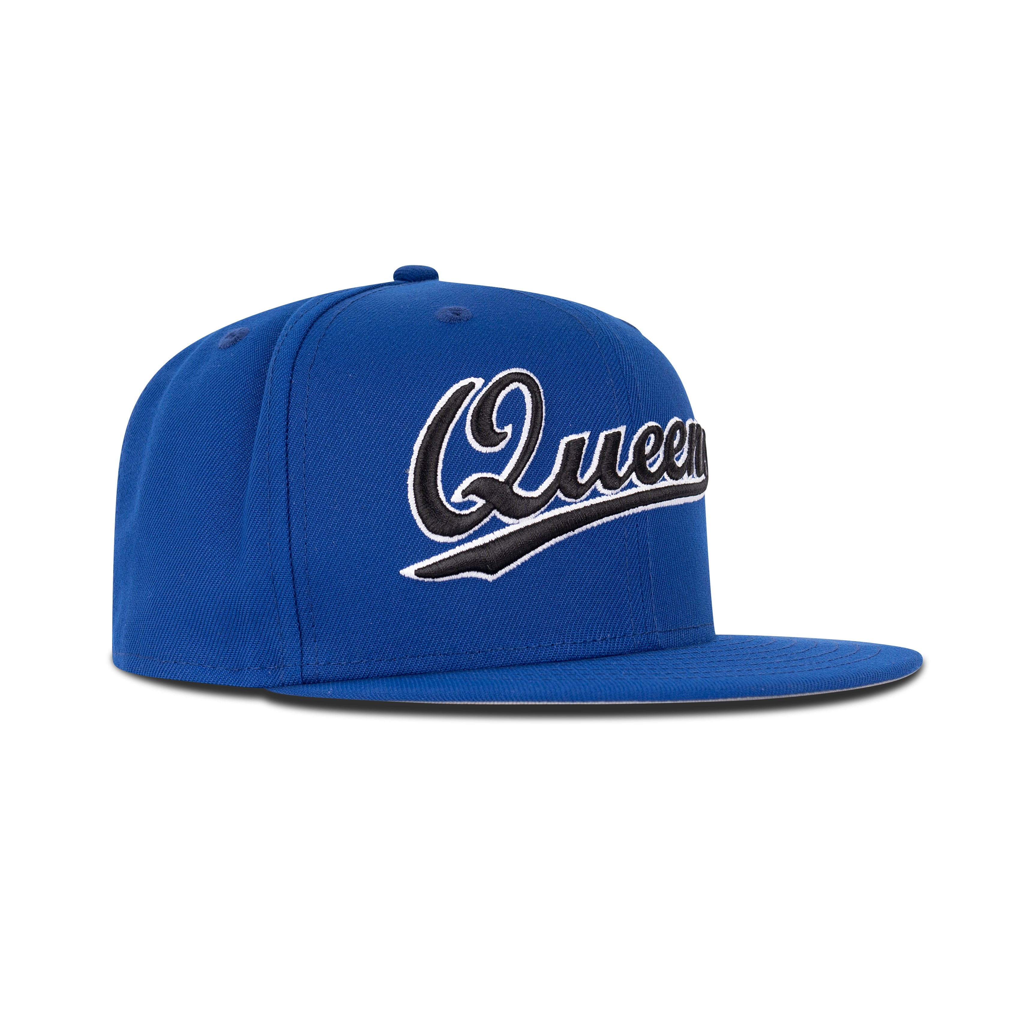 New Era Queens NY Fitted Grey Bottom "Light Royal Black White"