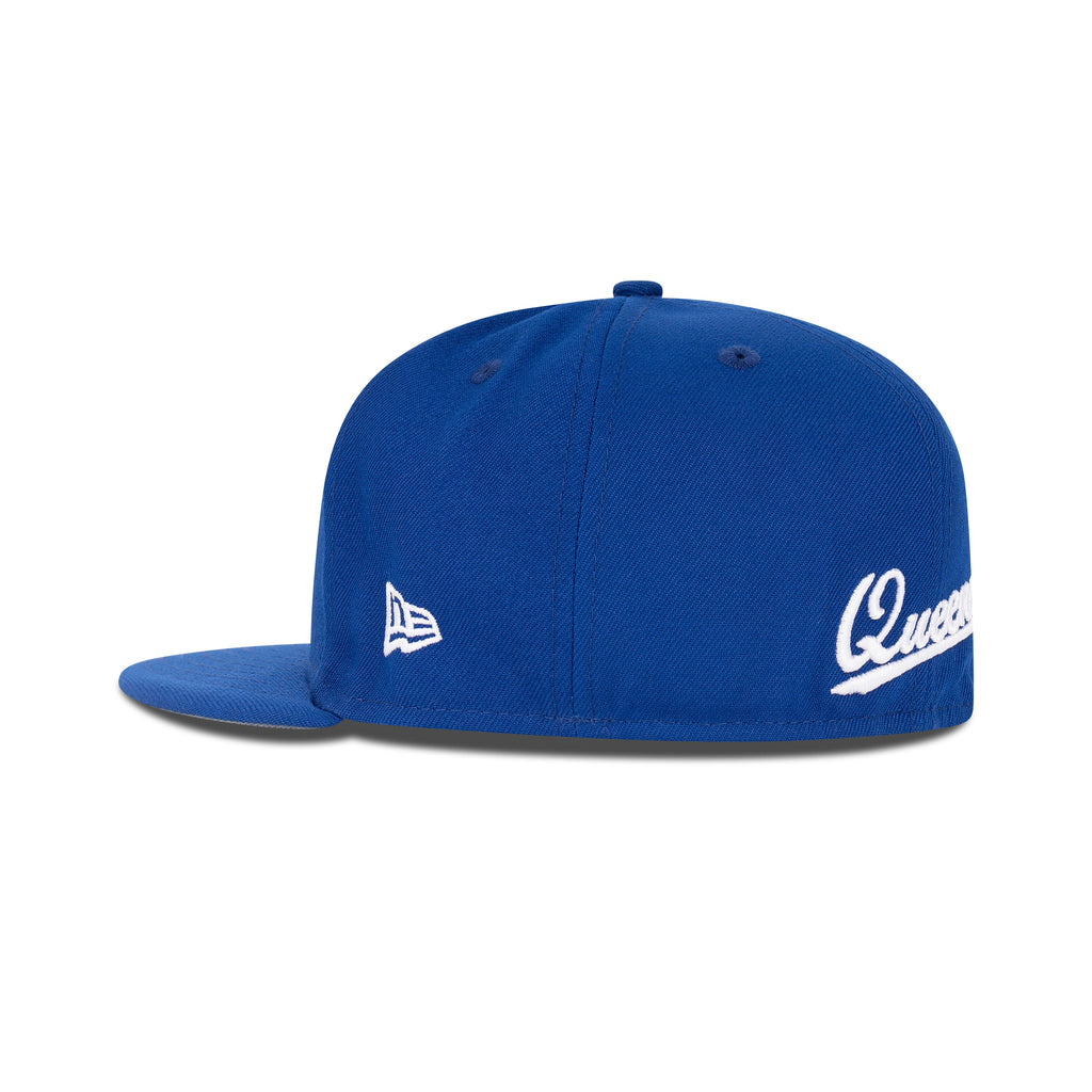 New Era Queens NY Fitted Grey Bottom "Light Royal Black White"