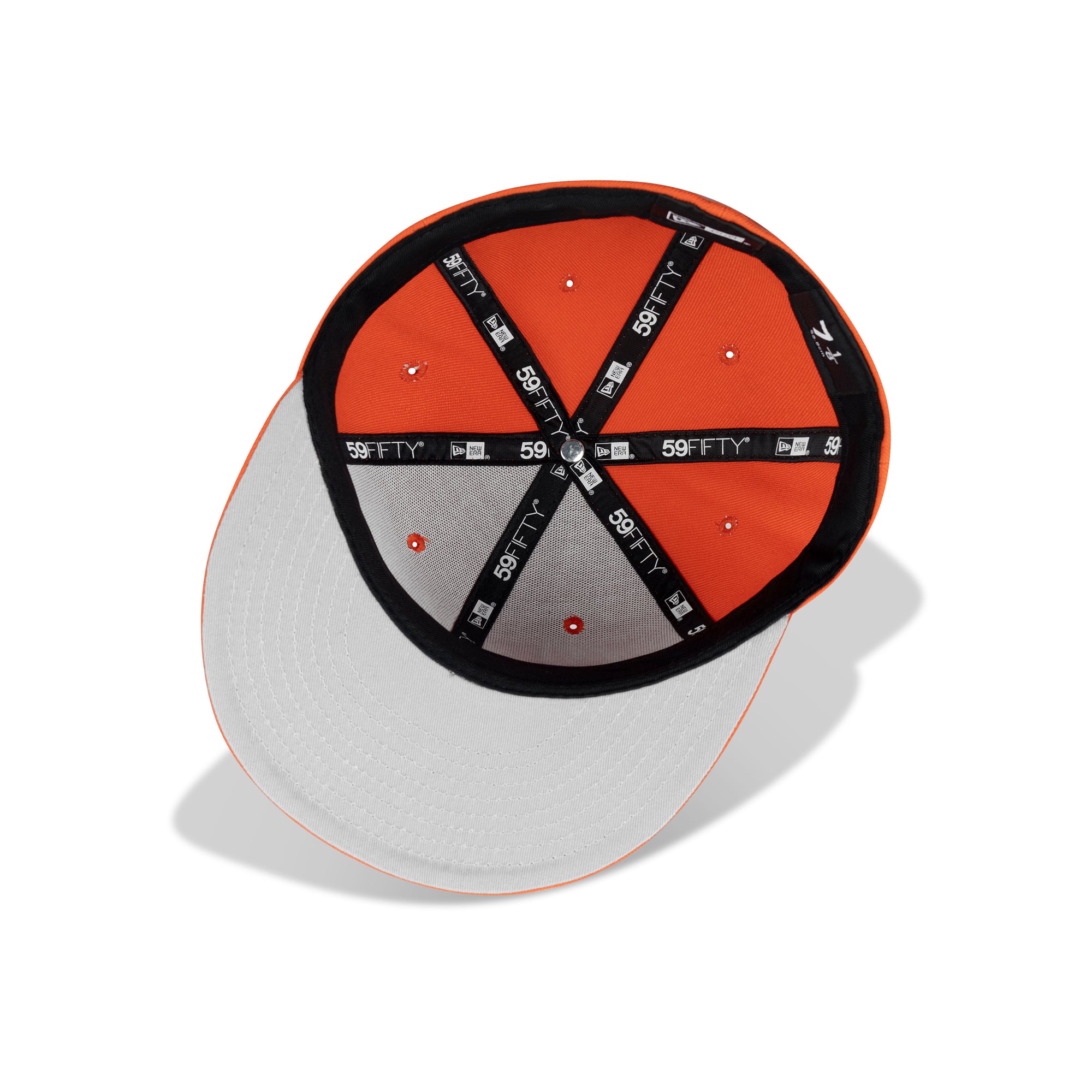 New Era Queens NY Fitted Grey Bottom "Orange White"