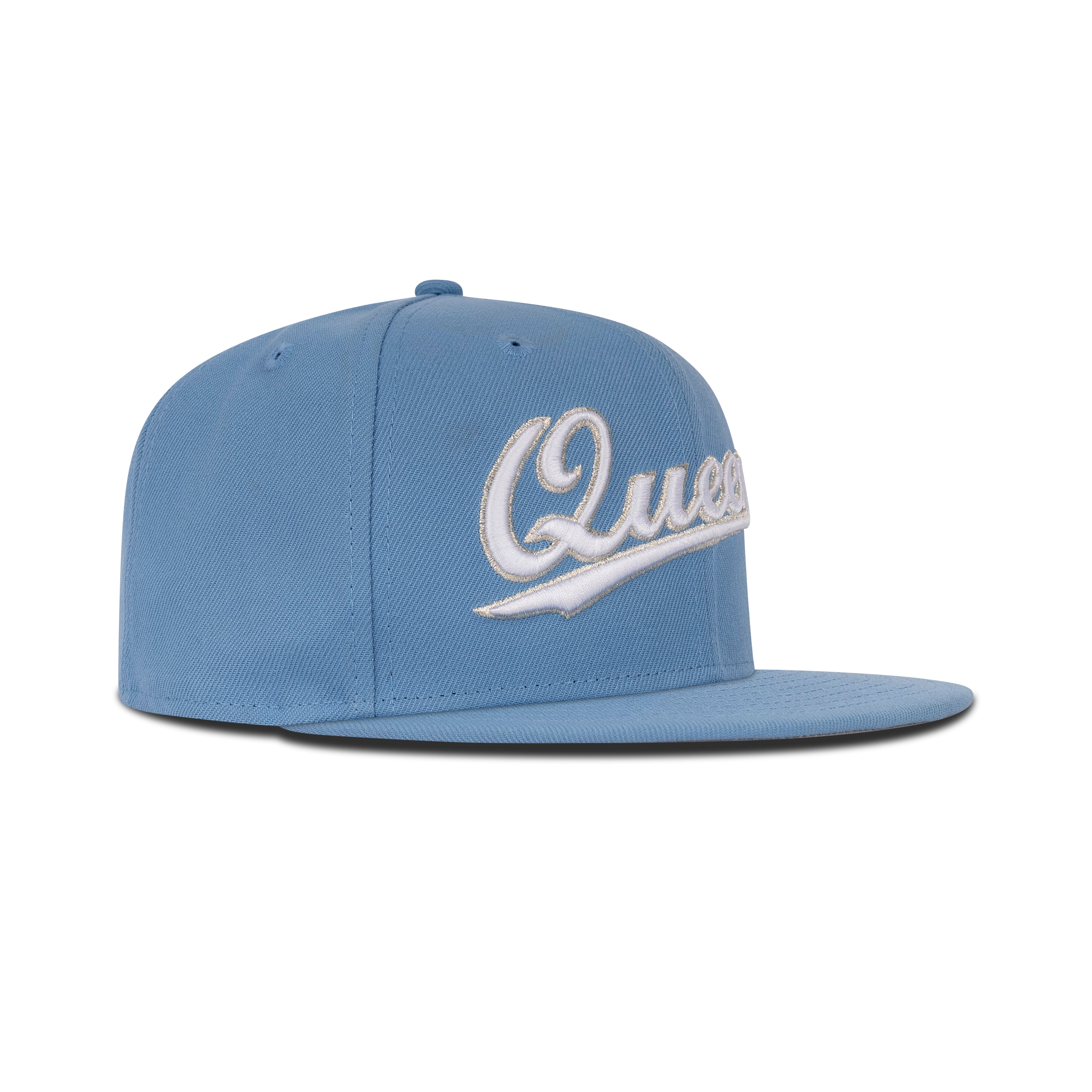 New Era Queens NY Fitted Grey Bottom "Sky White Metallic Silver"