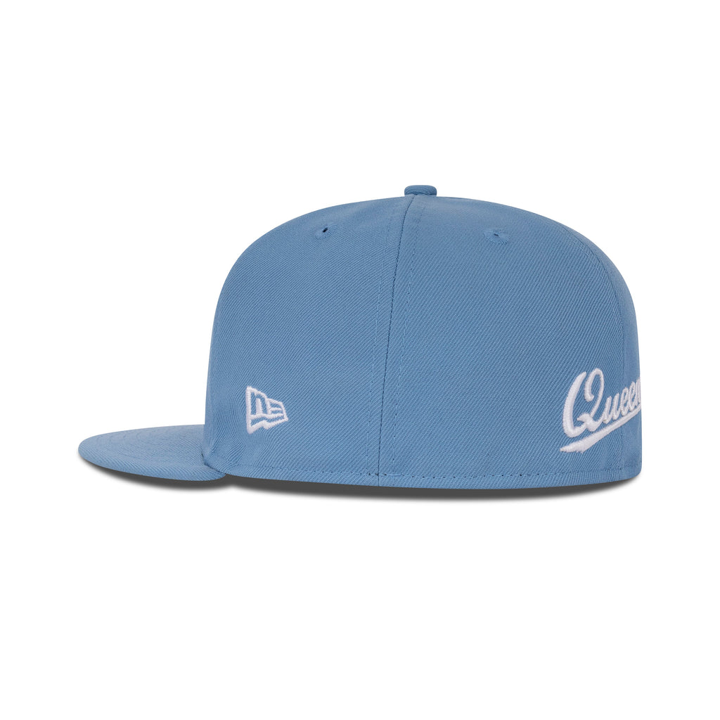 New Era Queens NY Fitted Grey Bottom "Sky White Metallic Silver"