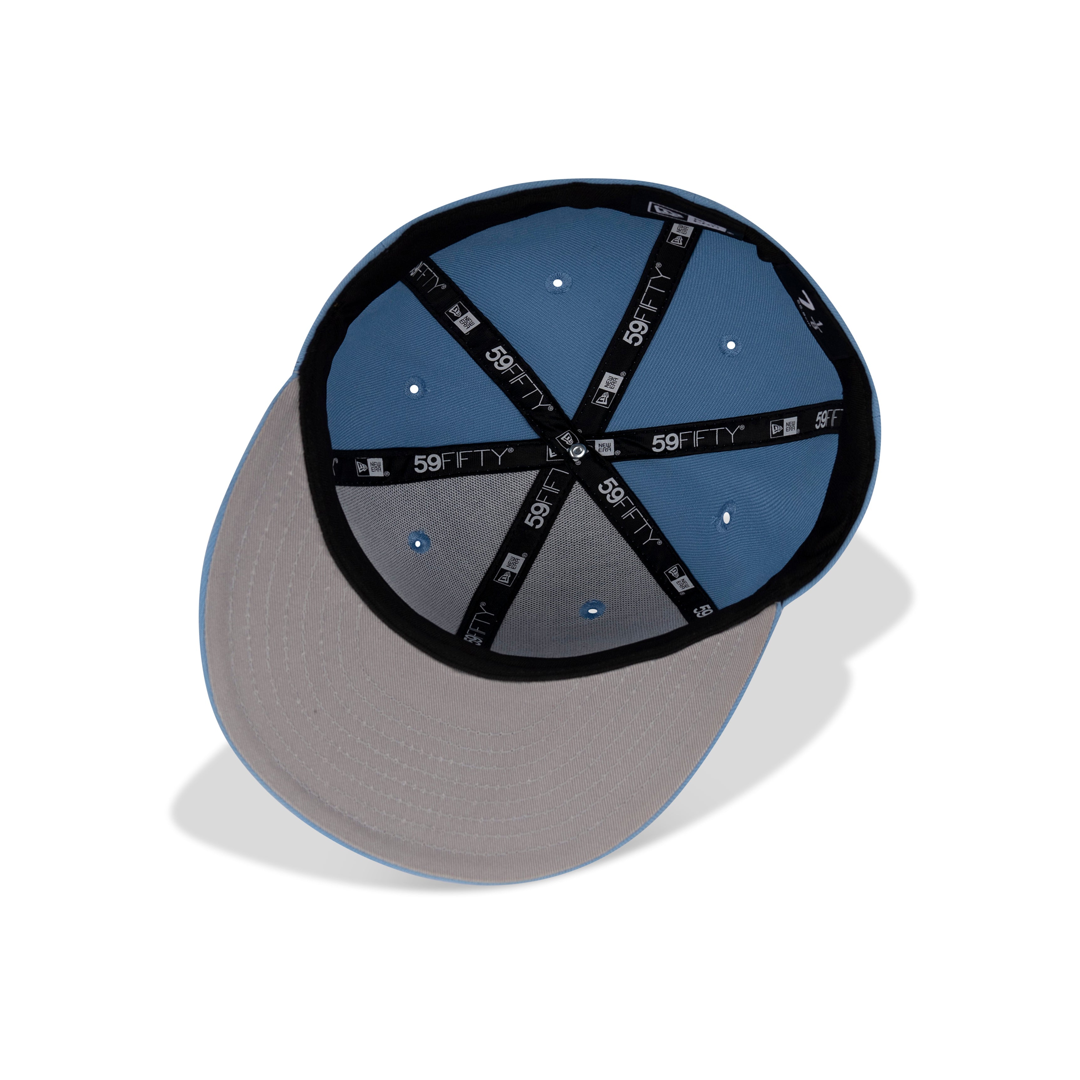 New Era Queens NY Fitted Grey Bottom "Sky White Metallic Silver"