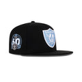 New Era Oakland Raiders Fitted Sky Bottom "Black Sky" (1960-2019 60th Anniversary Embroidery)