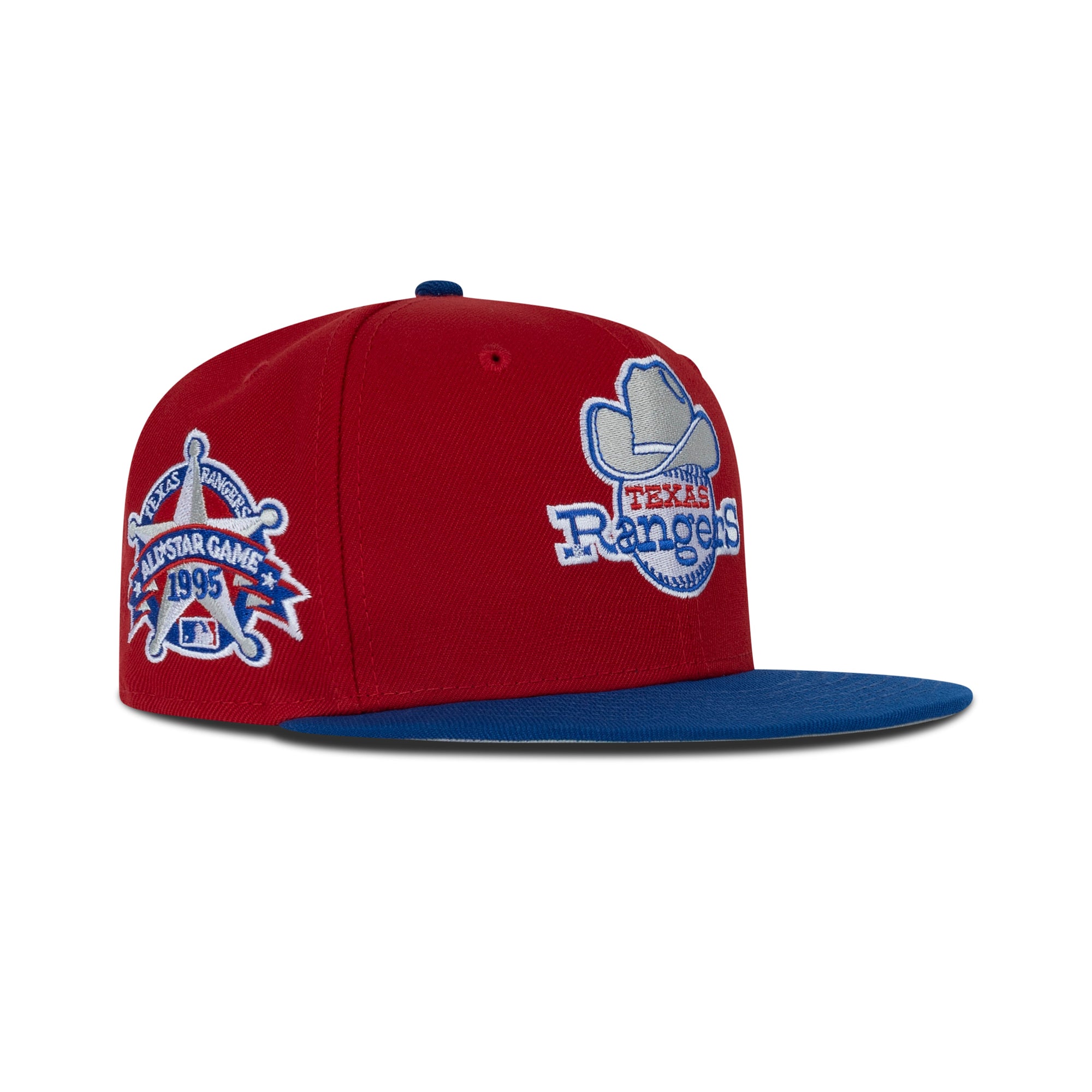 New Era Texas Rangers Fitted Grey Bottom "Red Royal" (1995 All Star Game Embroidery)