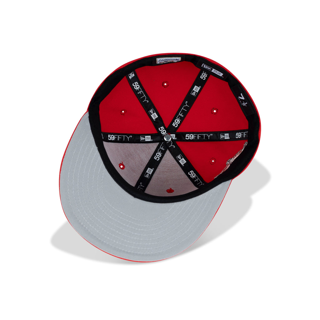 New Era Texas Rangers Fitted Grey Bottom "Red Metallic Red" (1995 All Star Game Embroidery)