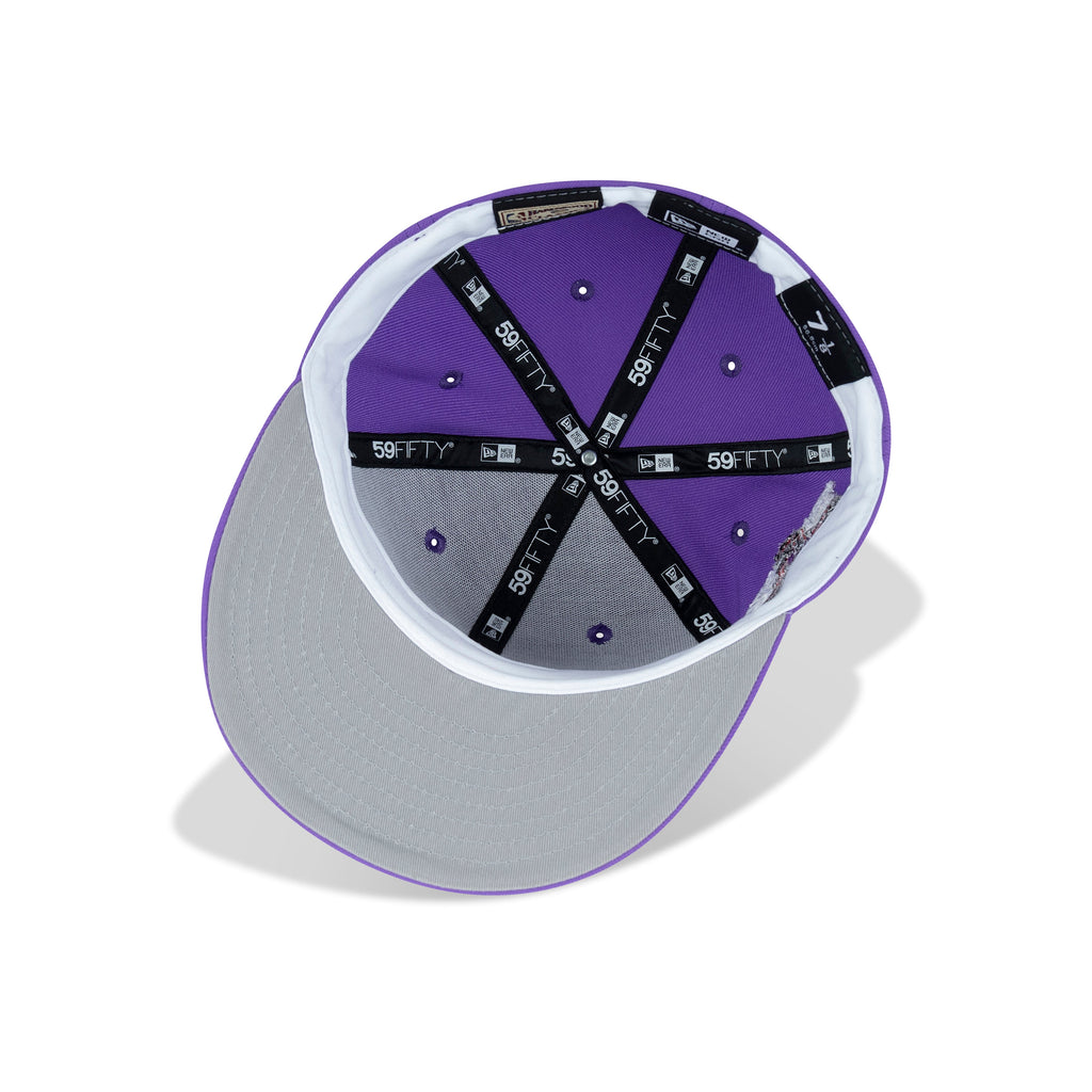 New Era Toronto Raptors Fitted Grey Bottom "Purple Red Silver" (1995-96 Inaugural Season Embroidery)