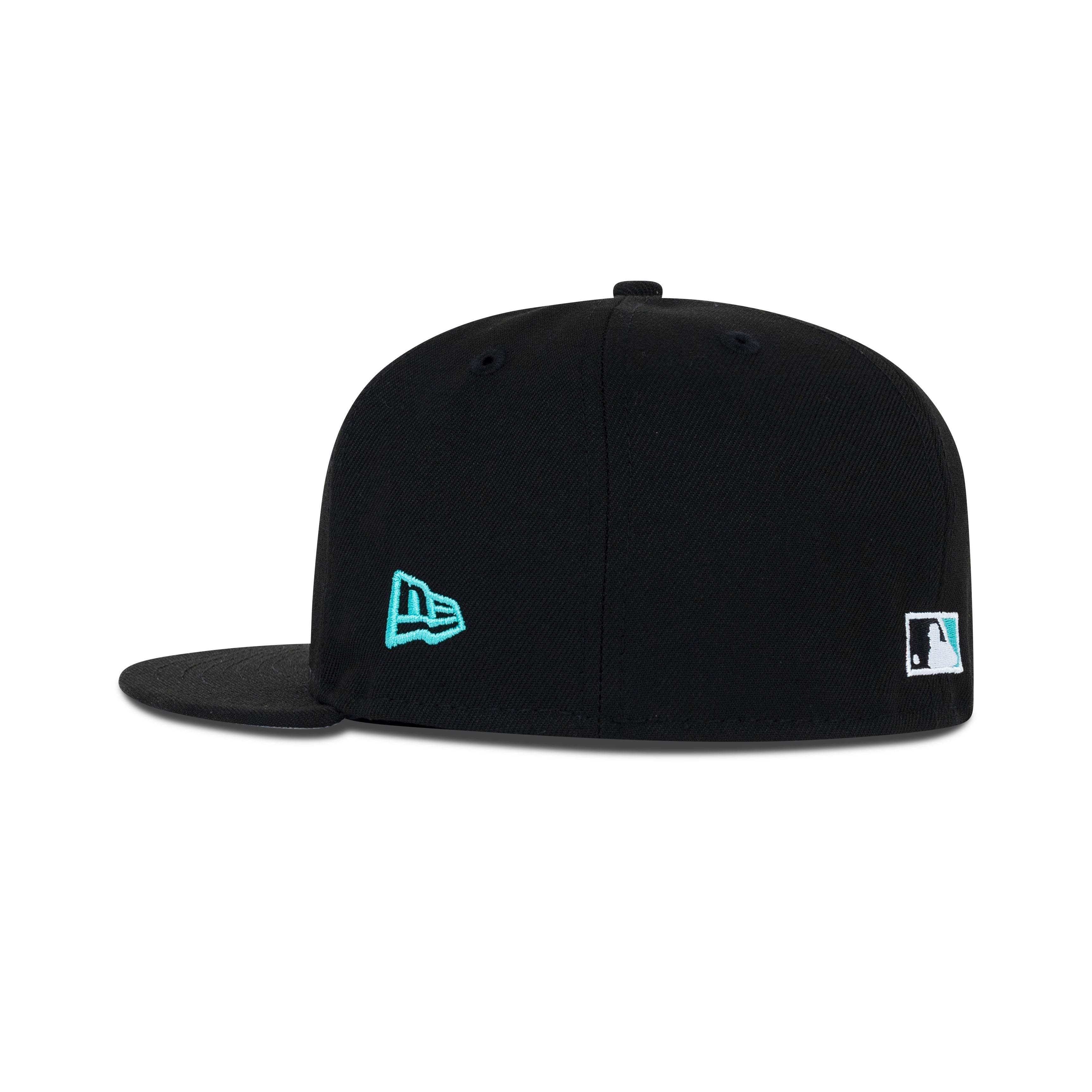 New Era Boston Red Sox Fitted Grey Bottom "Black White Teal" (2004 World Series Champions Embroidery)