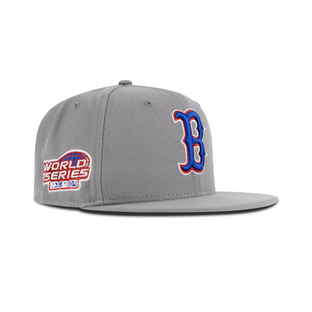 New Era Boston Red Sox Fitted "Storm Gray Royal Metallic Red" (2004 World Series)