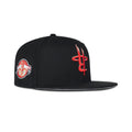 New Era Houston Rockets Upside Down Fitted Grey Bottom "Black Red Silver" (Houston Rockets Embroidery)