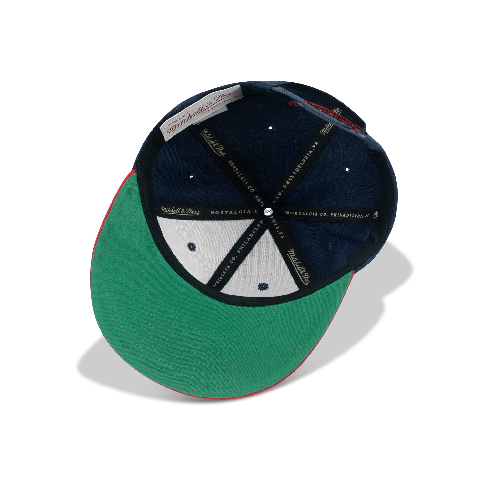 Mitchell & Ness Houston Rockets NBA 2 Tone Snapback Green Bottom "Navy Red Silver"