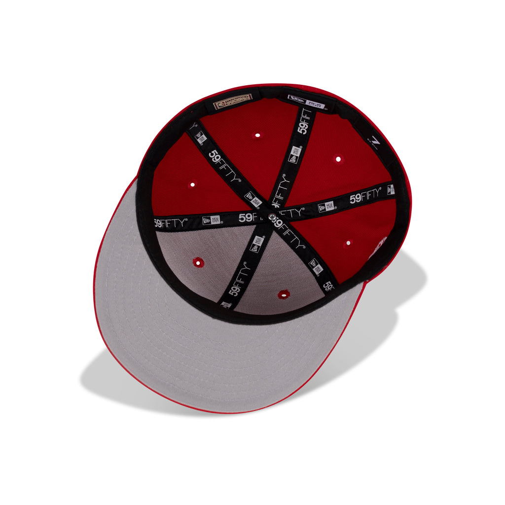 New Era Houston Rockets Fitted Grey Bottom "Scarlet Red Sky White" (1995 NBA Finals Embroidery)