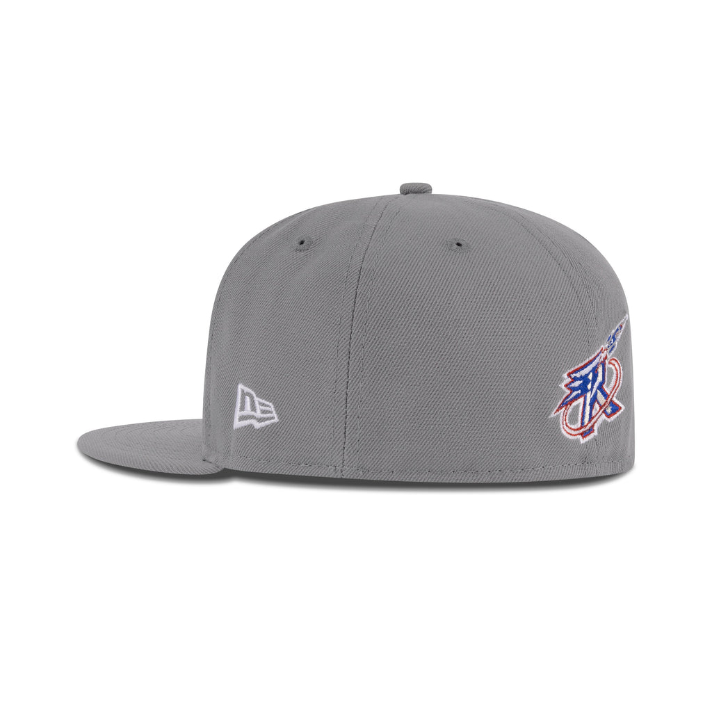 New Era Houston Rockets Fitted "Storm Gray Royal Metallic Red" (1989 NBA All Star Game Embroidery)