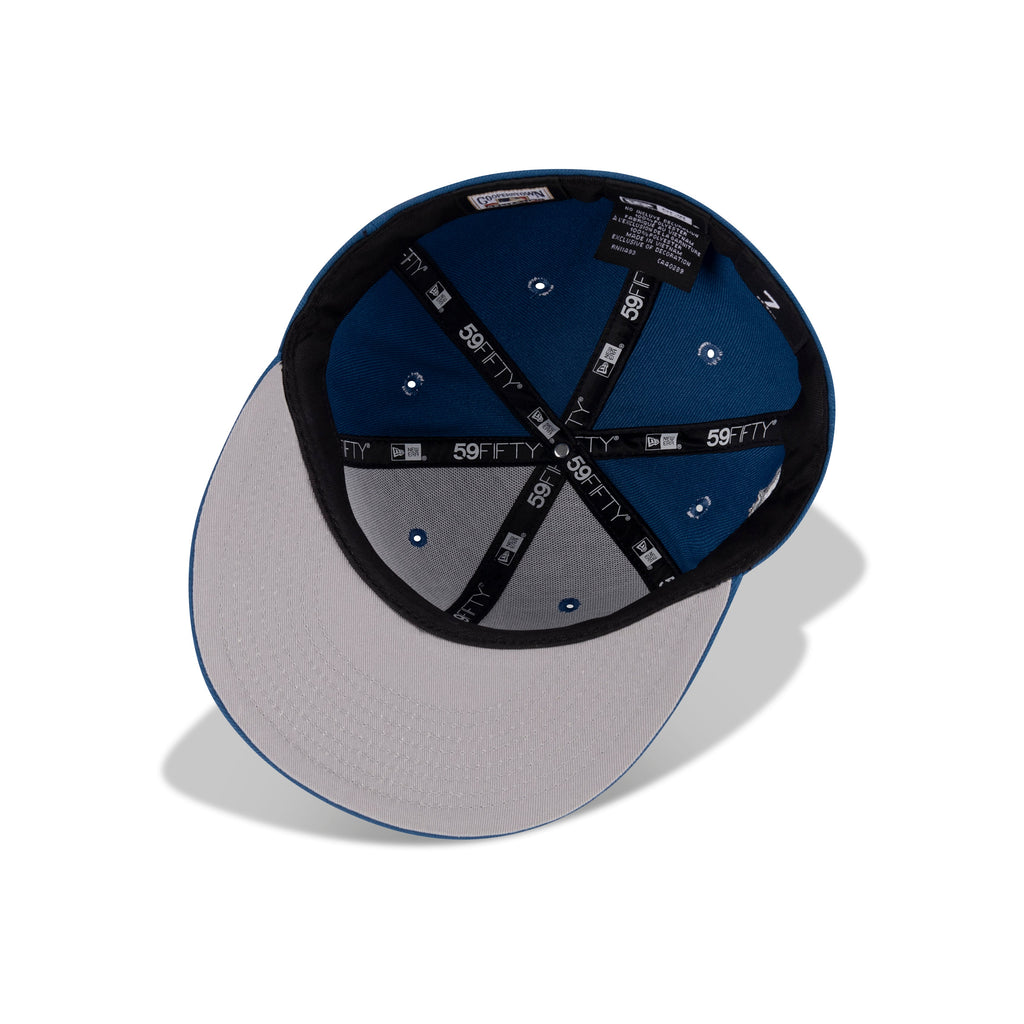 New Era Kansas City Royals Fitted Grey Bottom "Seashore Blue White Metallic Aluminum" (50 Years Patch)