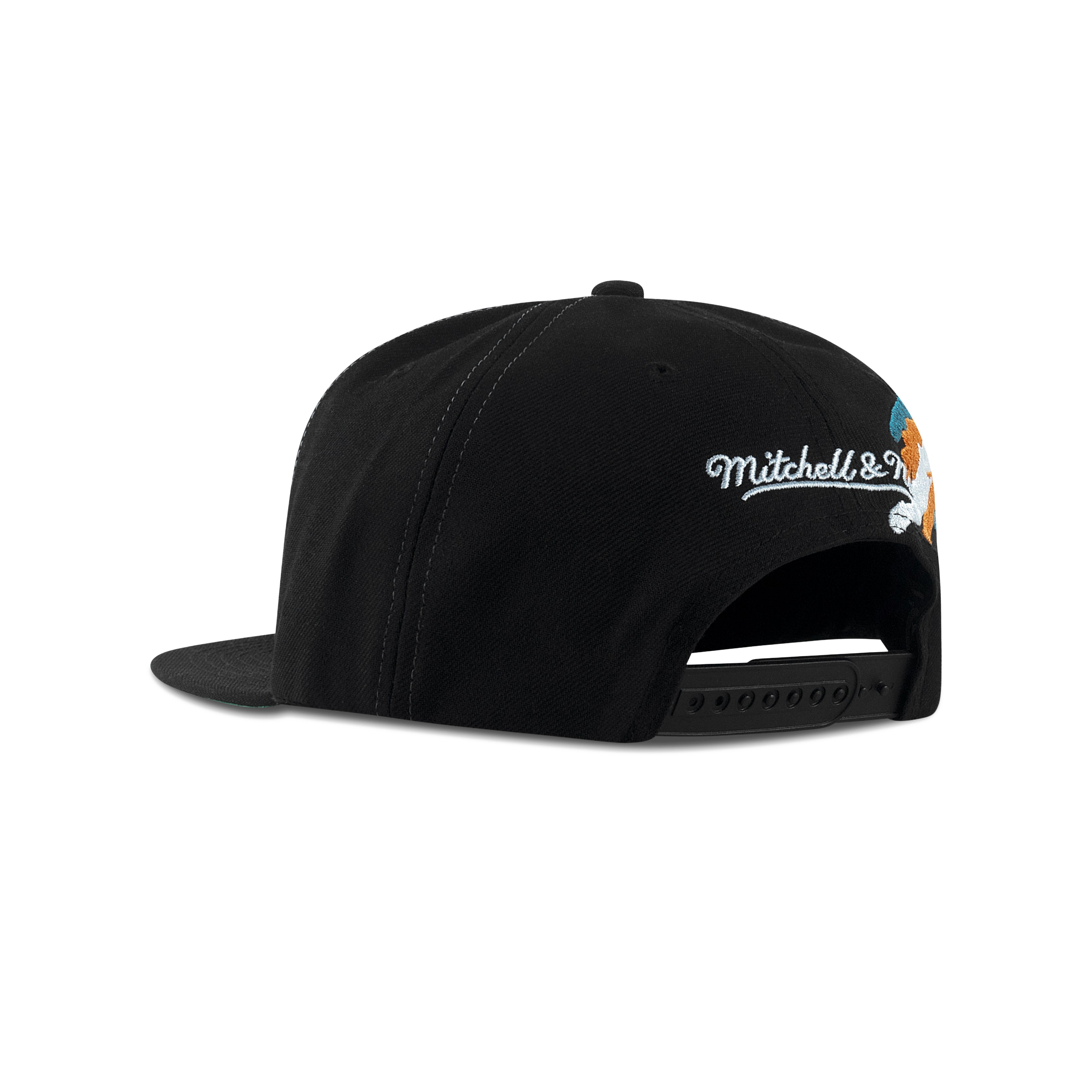 Mitchell & Ness San Jose Sharks Vintage Paintbrush Snapback Green Bottom "Black"