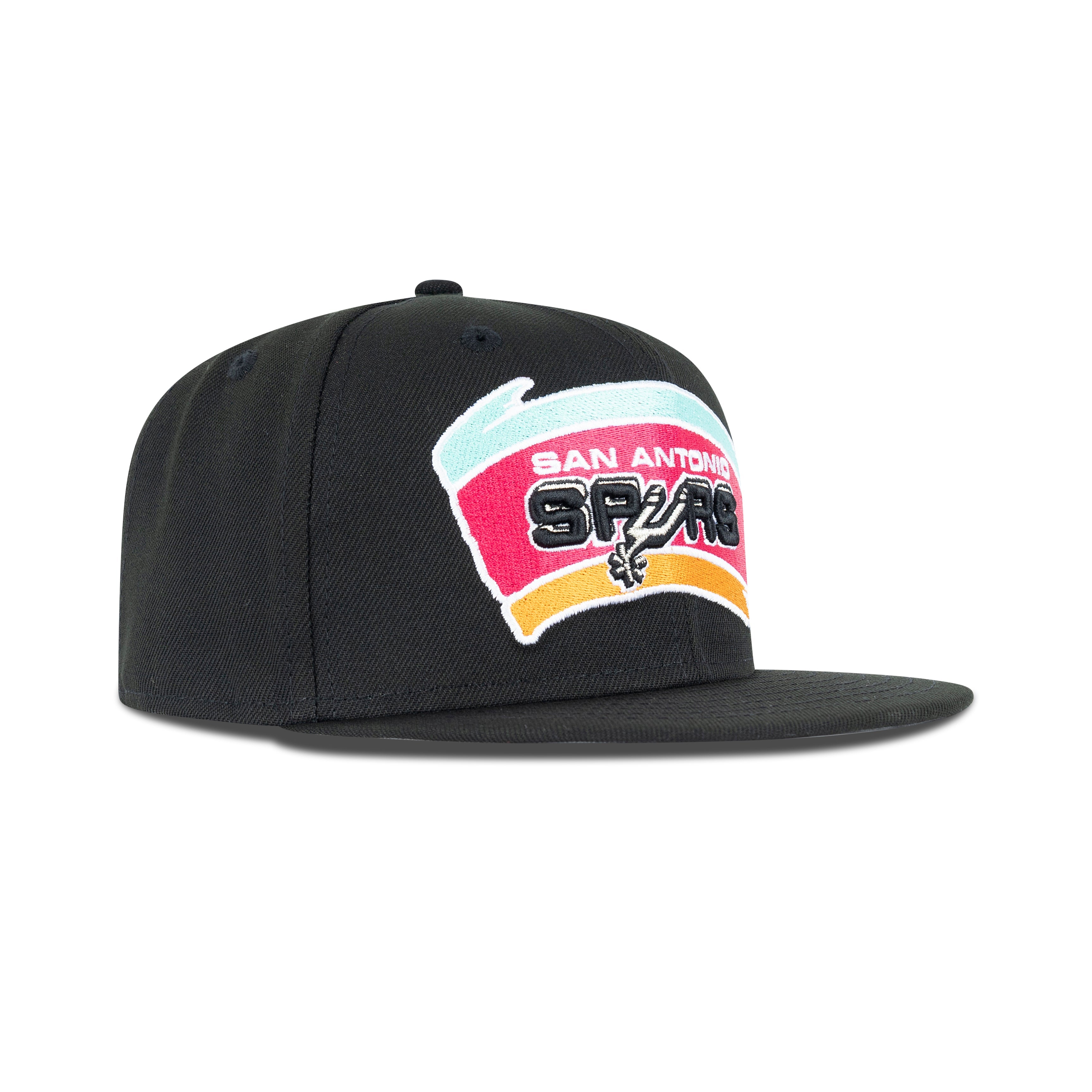 New Era San Antonio Spurs Fitted Grey Bottom "Black Silver Teal"