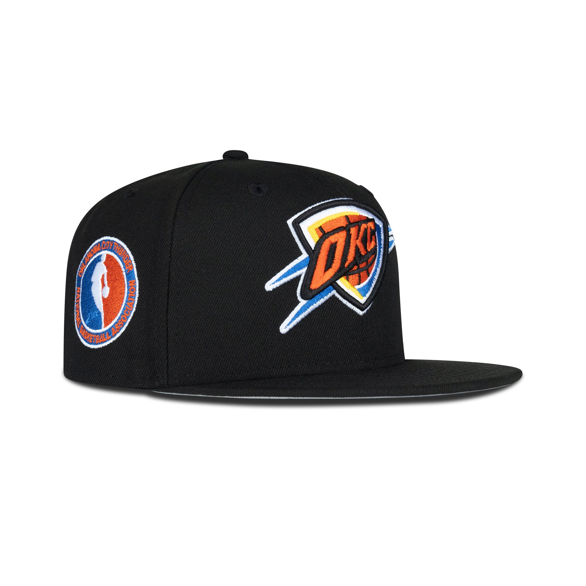 New Era Oklahoma City Thunder Fitted Grey Bottom "Black Royal Orange" (Oklahoma City Thunder Embroidery)