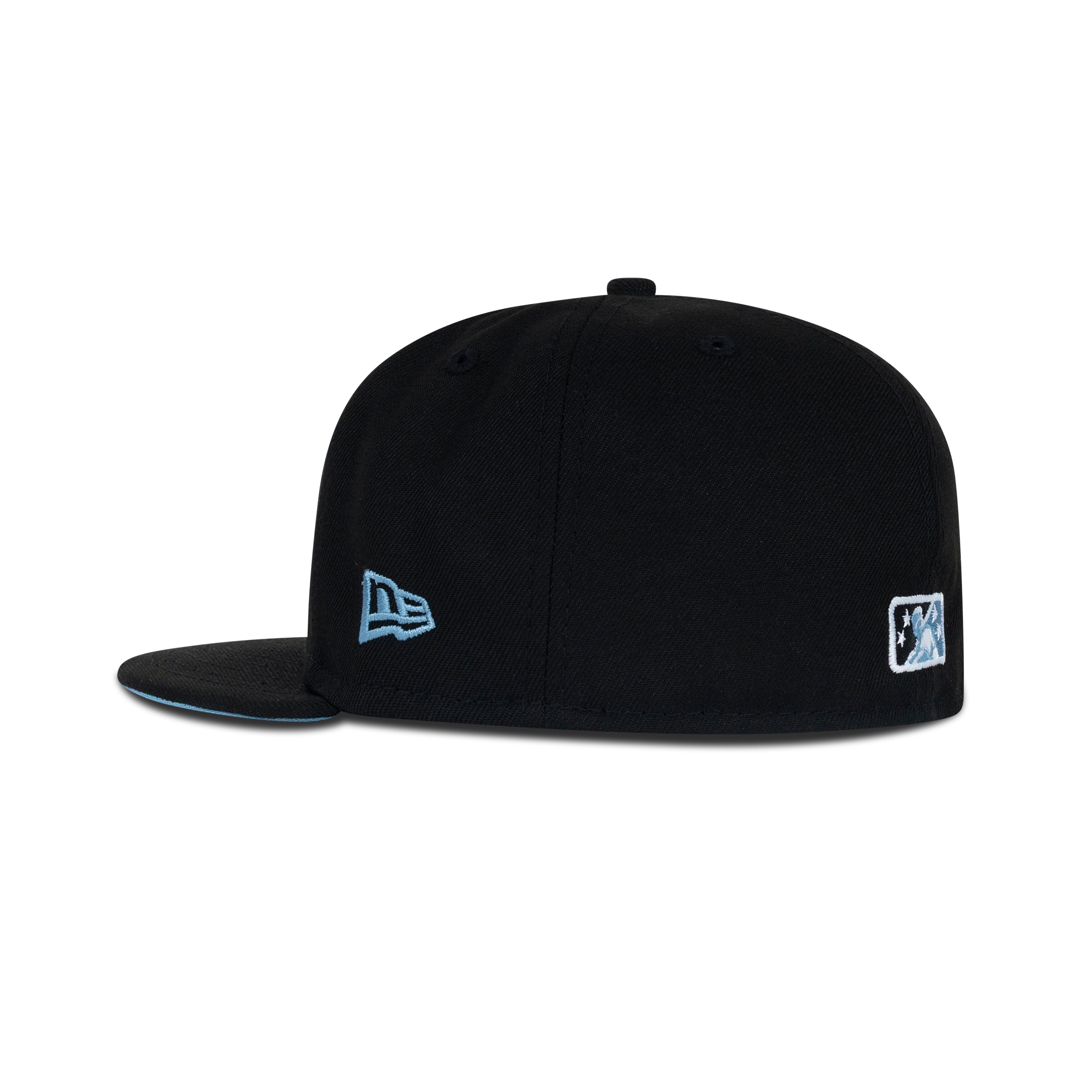 New Era Norfolk Tides Fitted Sky Bottom "Black Sky" (1884 International League Embroidery)