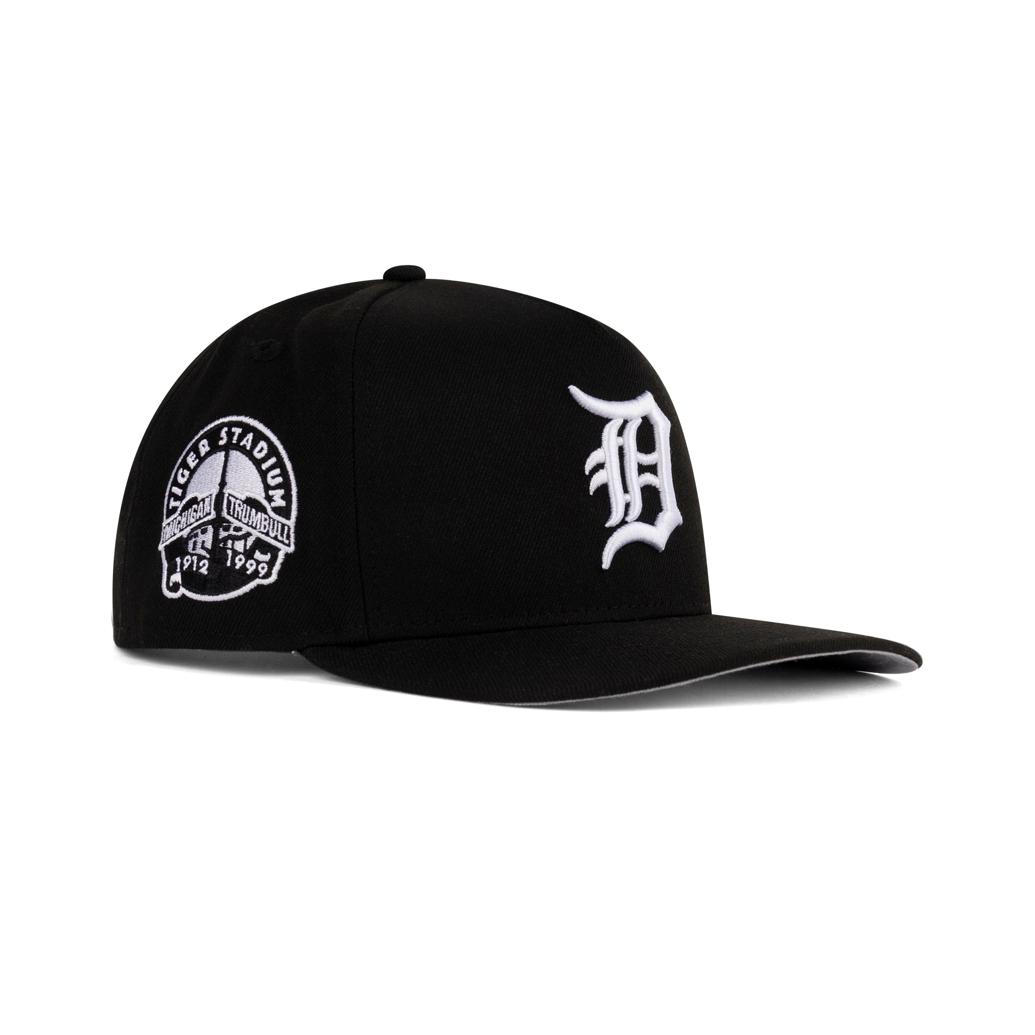 New Era Detroit Tigers A-Frame Snapback Gray Bottom "Black White" (Tiger Stadium Embroidery)