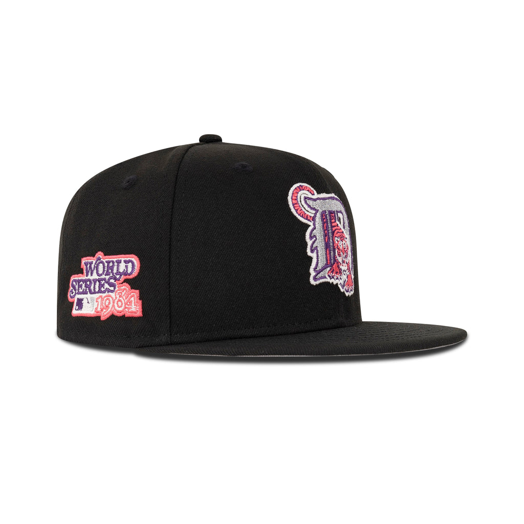New Era Detroit Tigers Fitted Grey Bottom "Black Aluminum Lava purple" (1984 World Series Embroidery)