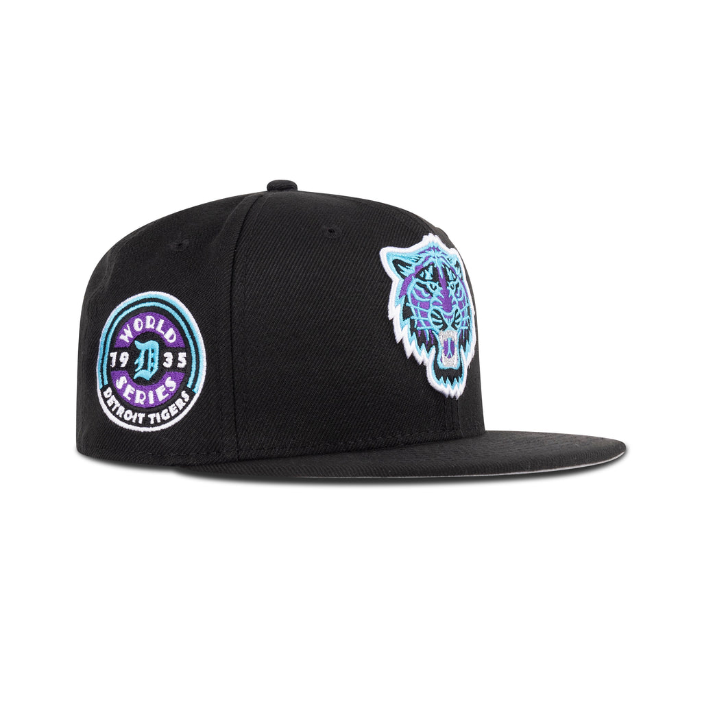 New Era Detroit Tigers Fitted Grey Bottom "Black Vice Blue Purple" (1935 World Series Patch)
