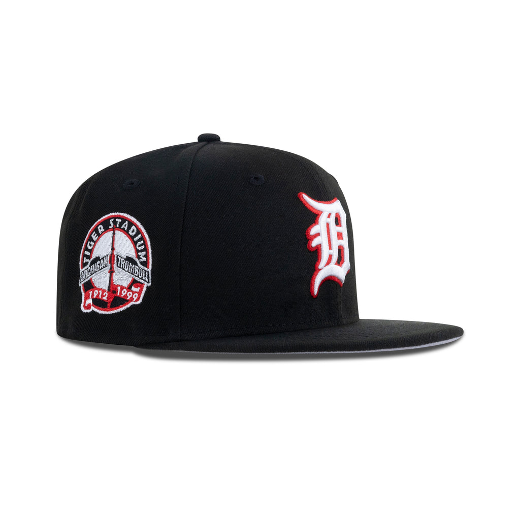 New Era Detroit Tigers Fitted Grey Bottom "Black Front Door Red White" (Tiger Stadium 1912-1999 Embroidery)