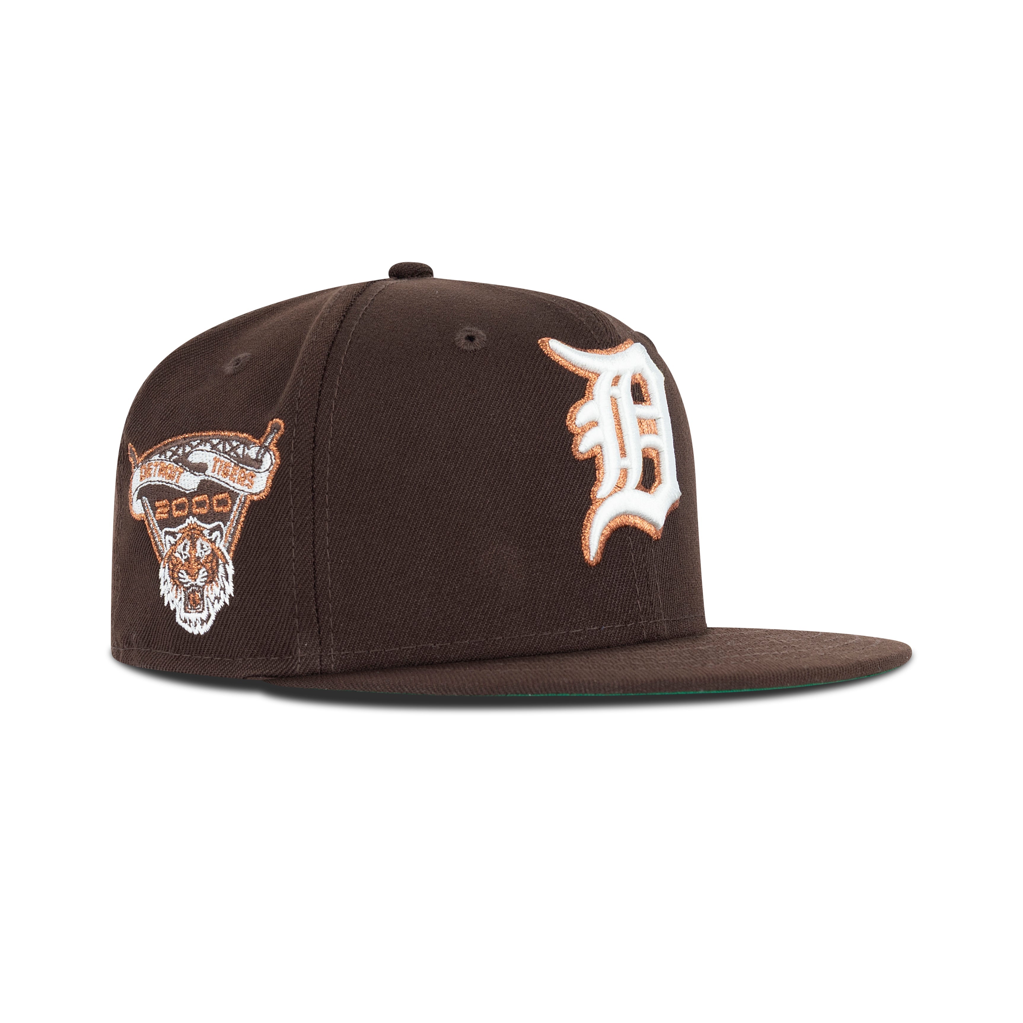 New Era Detroit Tigers Fitted Green Bottom "Brown White Copper" (2000 Detroit Tigers Embroidery)