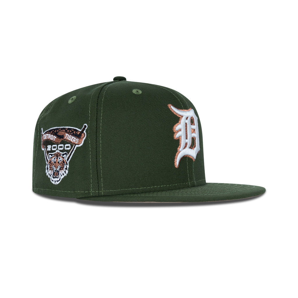 New Era Detroit Tigers Fitted Beige Bottom "Dark Green White Copper" (2000 Detroit Tigers Embroidery)