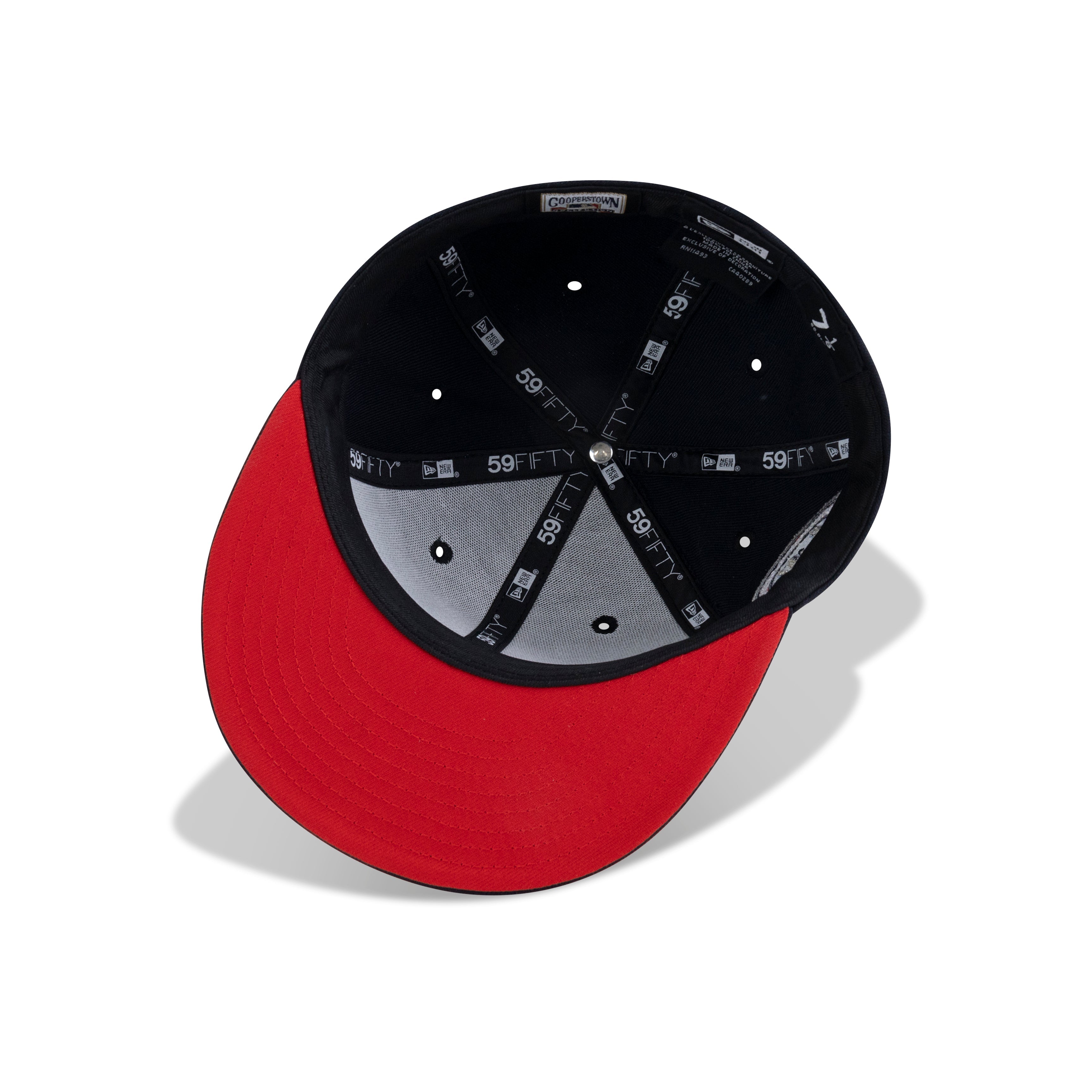 New Era Detroit Tigers Fitted Red Bottom "Navy Metallic Blue Gray Red" (2000 Embroidery)