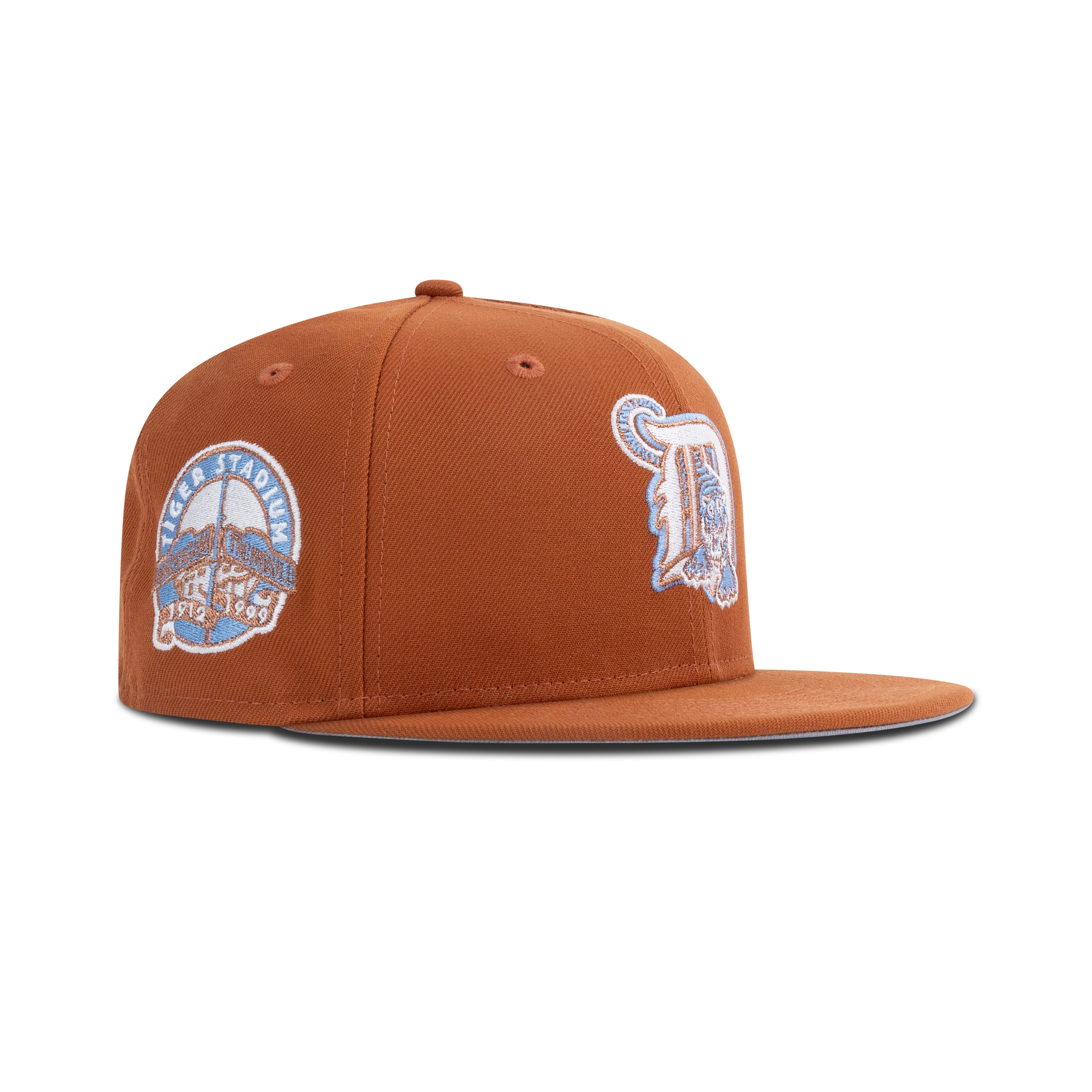 New Era Detroit Tigers Fitted Grey Bottom "Rust Orange Ultra Blue Metallic Copper" (Tiger Stadium Embroidery)