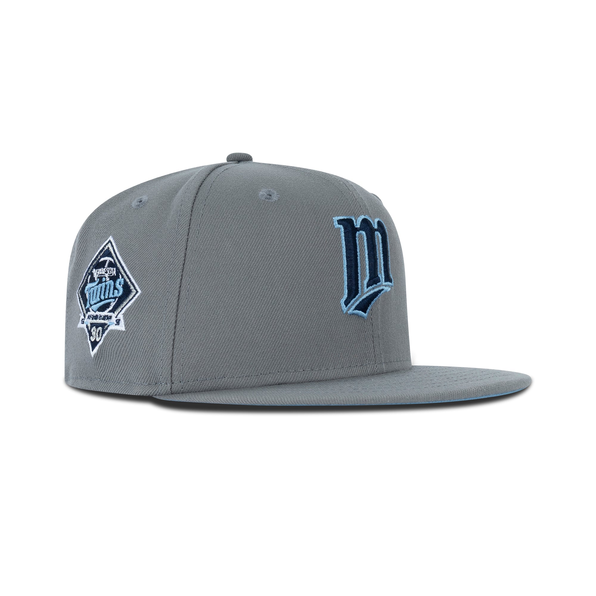 New Era Minnesota Twins Fitted Sky Bottom "Storm Grey Navy Sky" (30th Anniversary Embroidery)