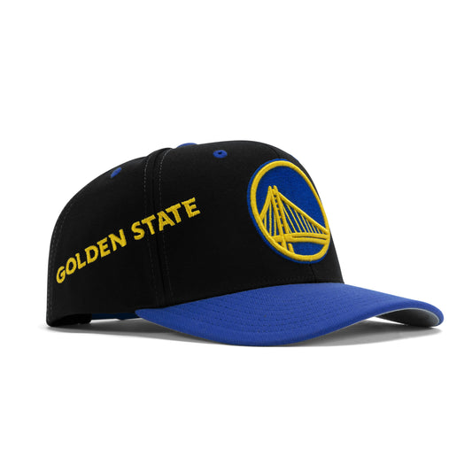 Mitchell & Ness Golden State Warriors Overbite Pro Snapback Grey Bottom "Black Blue Yellow" (The Bay Embroidery)