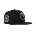 New Era Golden State Warriors Upside Down Fitted Grey Bottom "Black Sky Blue" (25th Bay Area Embroidery)