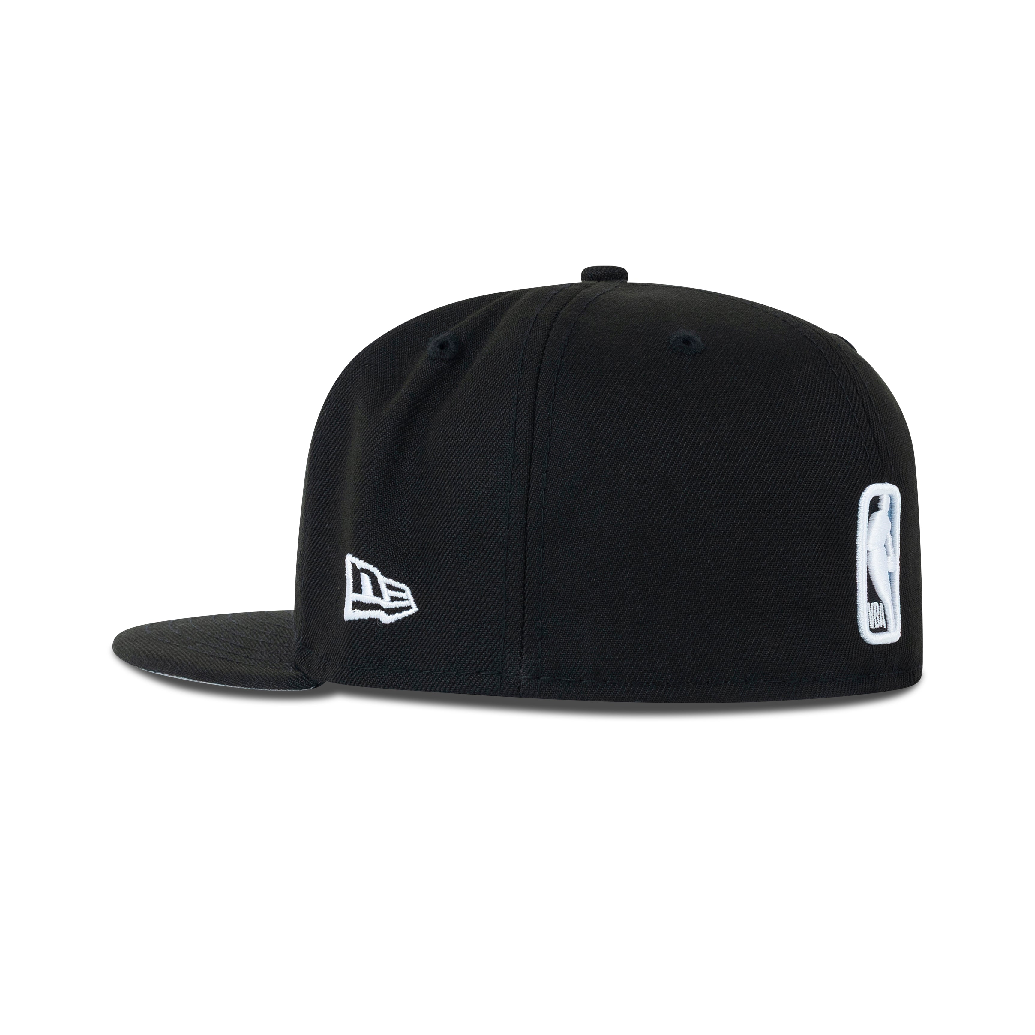 New Era Golden State Warriors Upside Down Fitted Grey Bottom "Black Sky Blue" (25th Bay Area Embroidery)